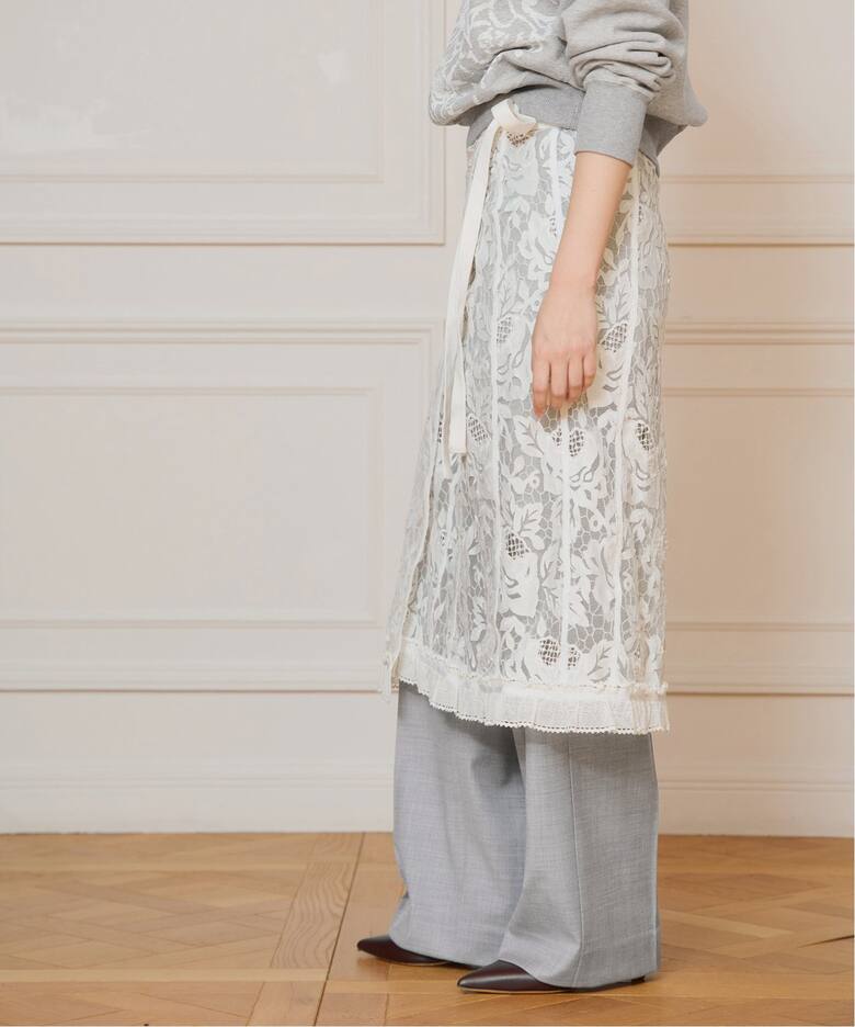 IENA LA BOUCLE チュールレースラップスカート（その他スカート  