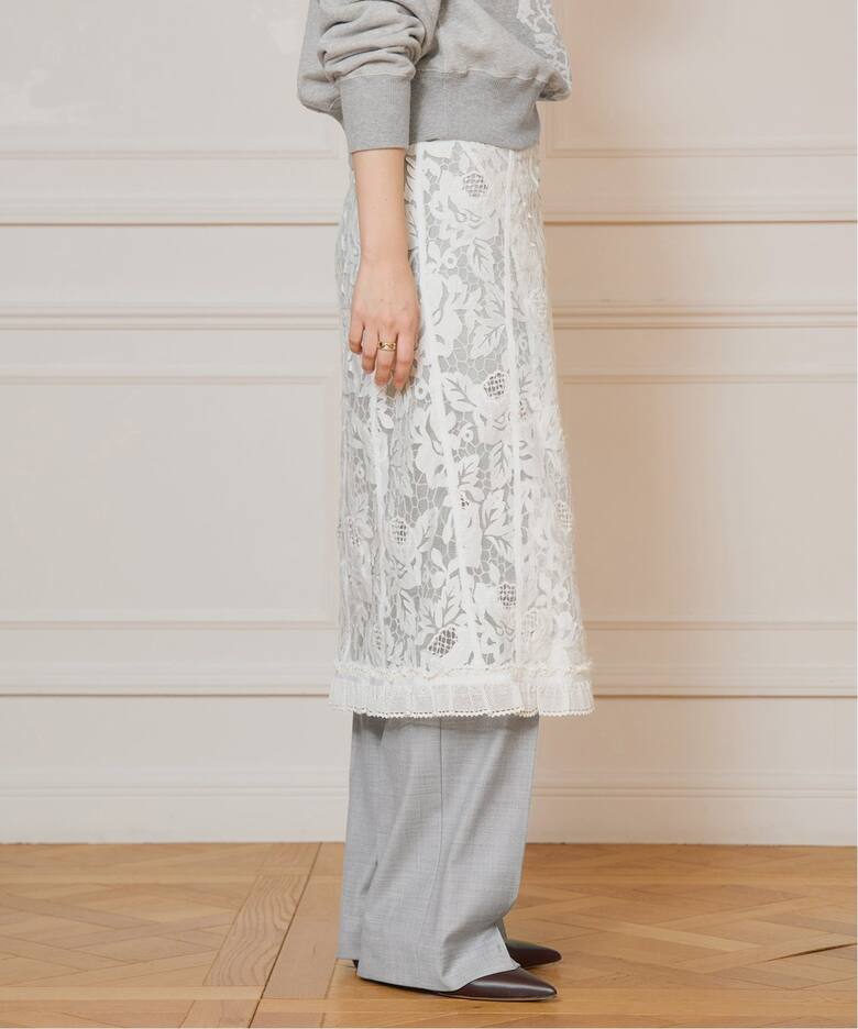 IENA LA BOUCLE チュールレースラップスカート（その他スカート  
