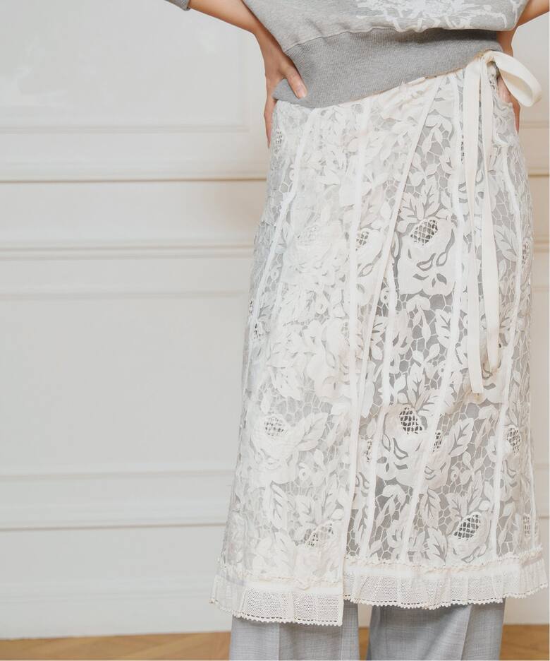 IENA LA BOUCLE チュールレースラップスカート（その他スカート  