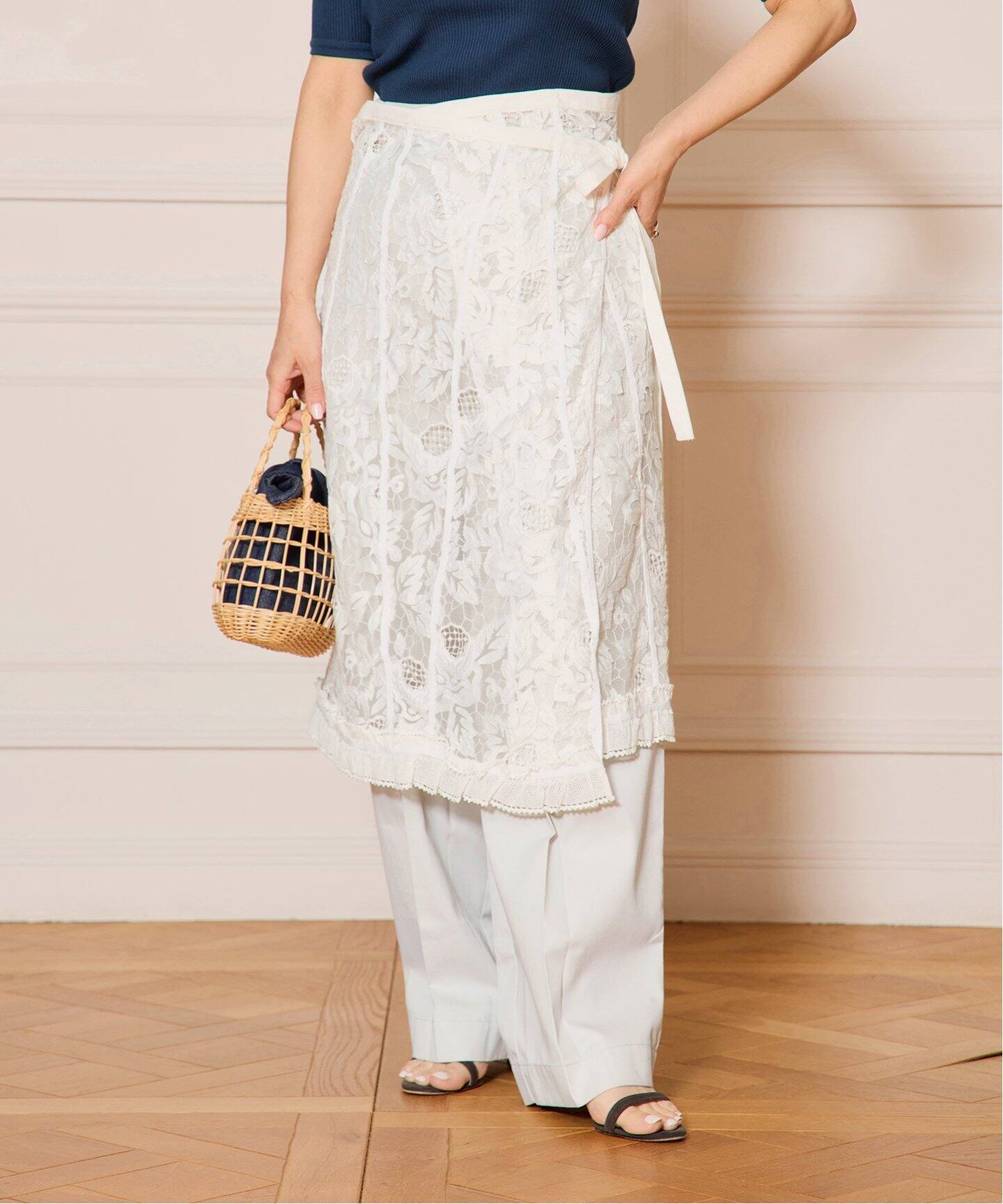 IENA LA BOUCLE チュールレースラップスカート（その他スカート  