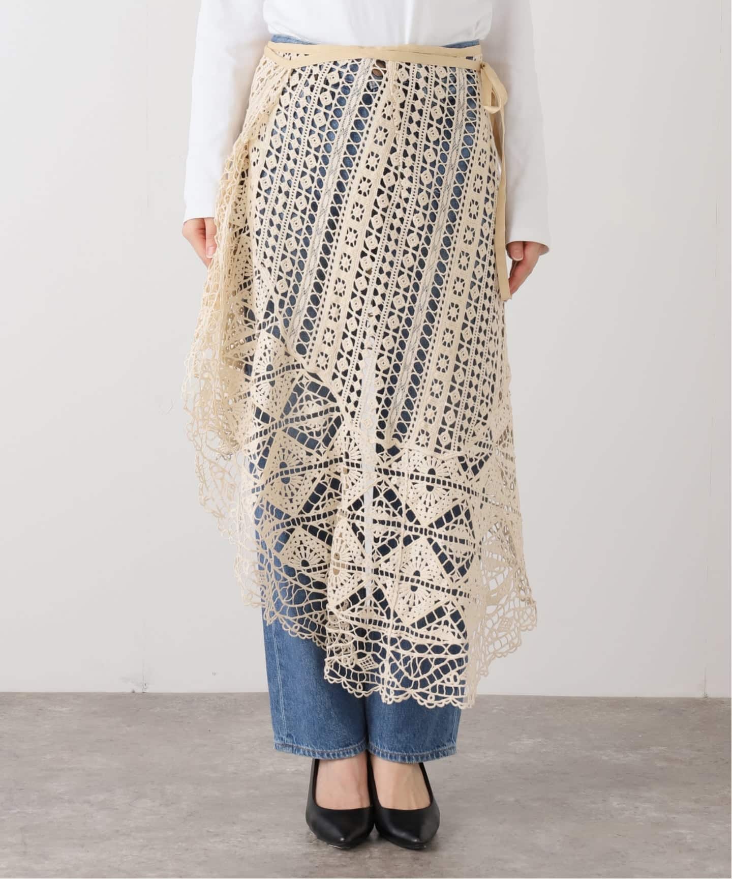 IENA LA Boucle アシンメトリー巻きスカート アシメレースラップスカート（その他スカート）｜IENA（イエナ）の通販