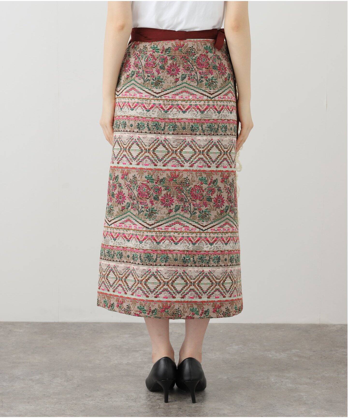 IENA LA BOUCLE SPRINTEXジャガードラップスカート（その他