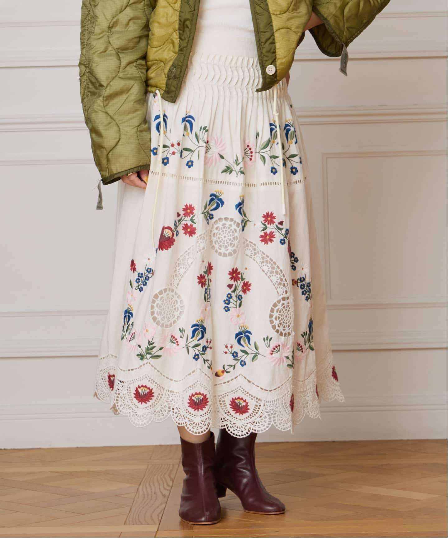 Sea New York パイナップル柄 スカート シルク混 Sea New York パイナップル柄 スカート シルク混 ボトムス