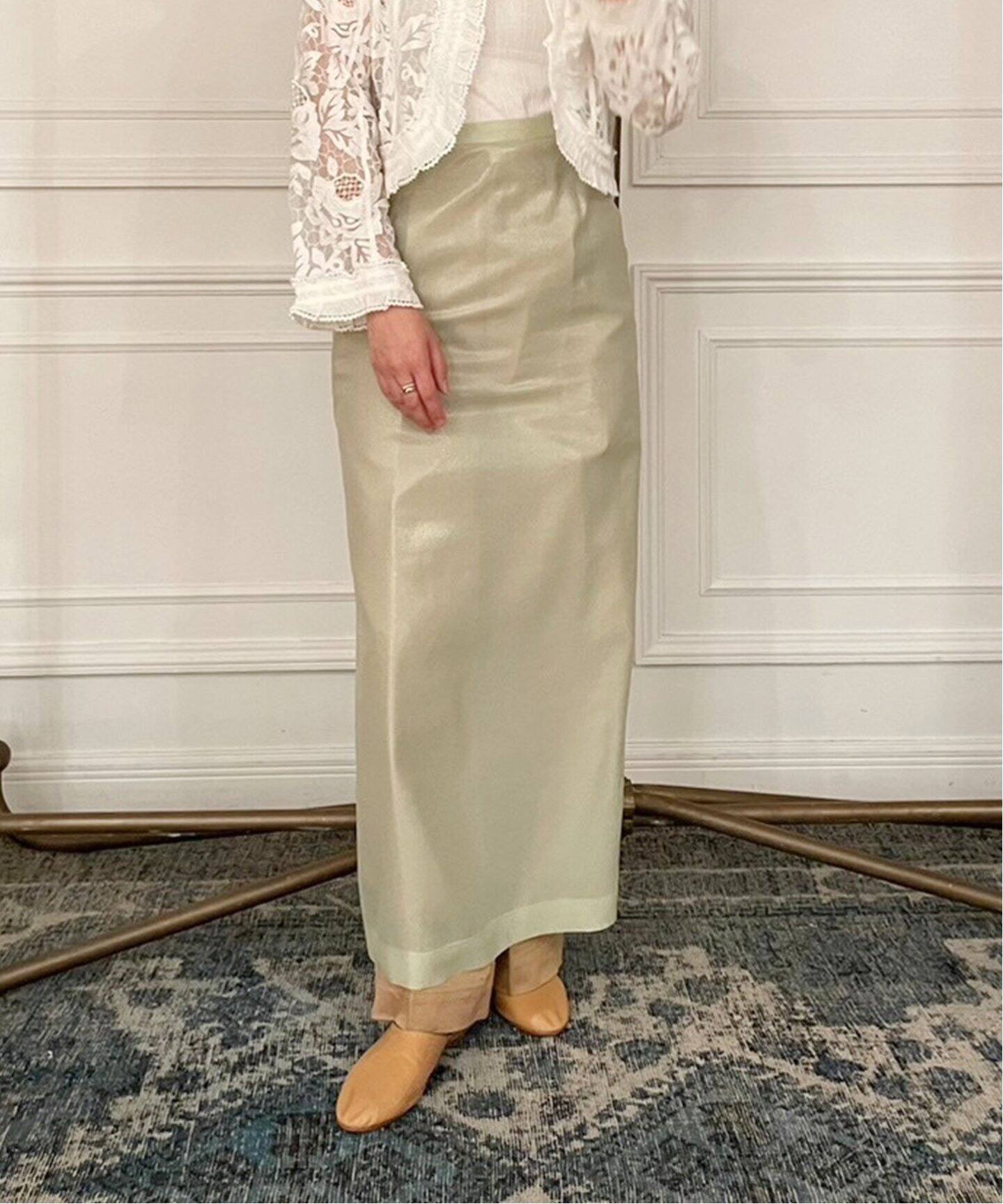 AURALEE/オーラリー FOIL PRINTED SILK LAWN スカート A25SS02SL  