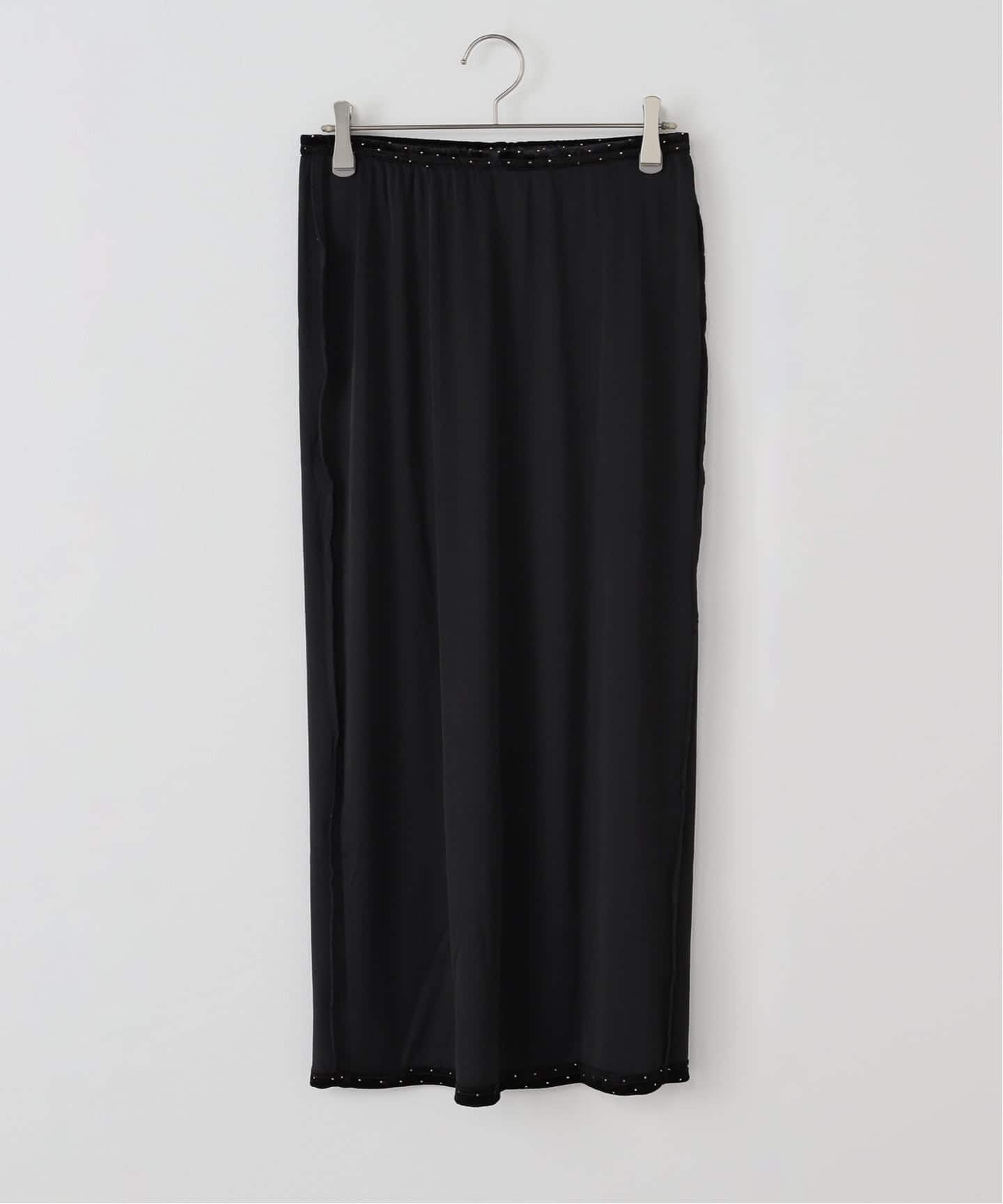 SIMONE WILD/シモーネ ワイルド STUD VELVET LOW-WAIST LONG スカート