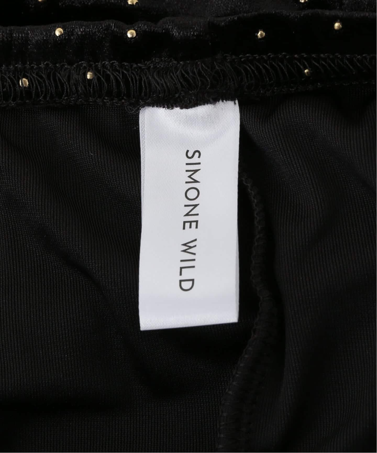 SIMONE WILD/シモーネ ワイルド STUD VELVET LOW-WAIST LONG スカート