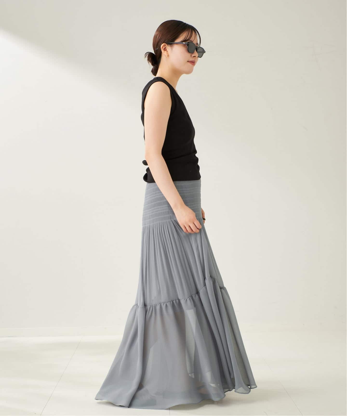 plage　Sheer Jersey Gathered スカート plage】Sheer Jersey Gathered スカート - メルカリ