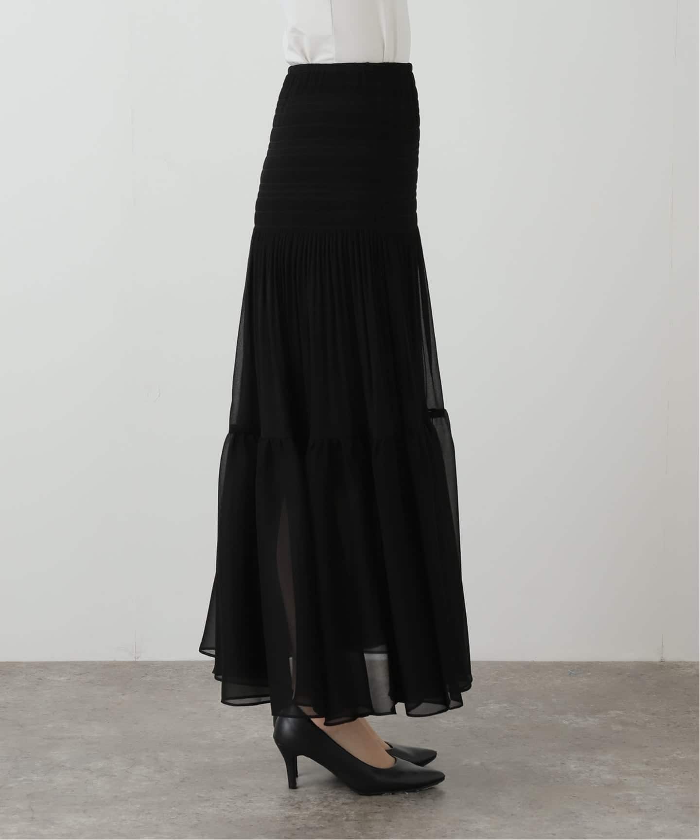 plage　Sheer Jersey Gathered スカート plage Sheer Jersey Gathered スカート