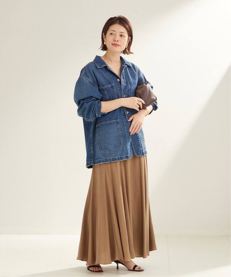 追加》Washable Fibril ロングスカート（ロング・マキシ丈スカート  