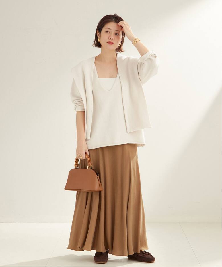 追加》Washable Fibril ロングスカート（ロング・マキシ丈スカート 