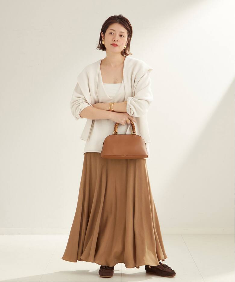 追加》Washable Fibril ロングスカート（ロング・マキシ丈スカート  