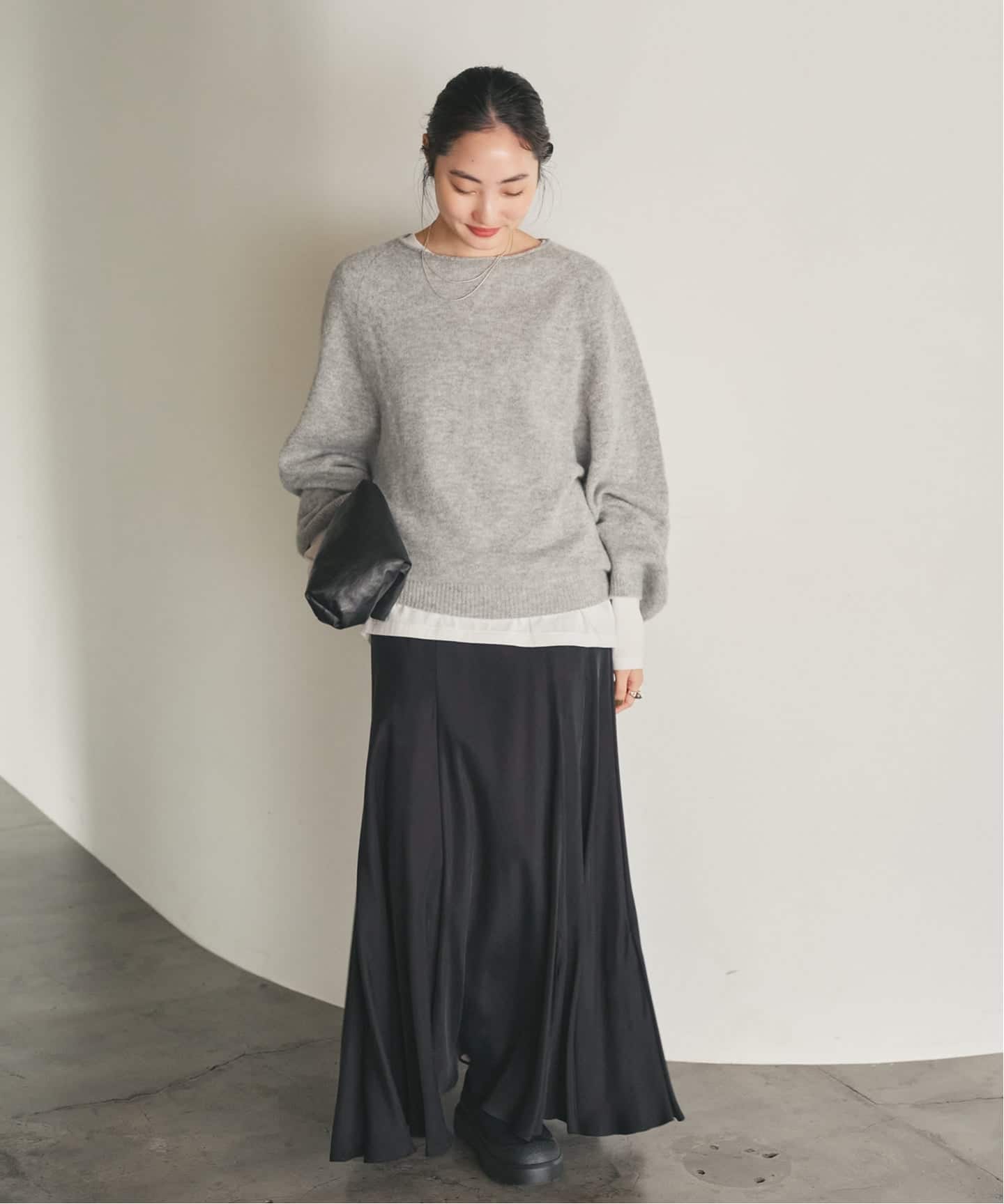 WEB限定追加予約》Washable Fibril ロングスカート（ロング・マキシ丈