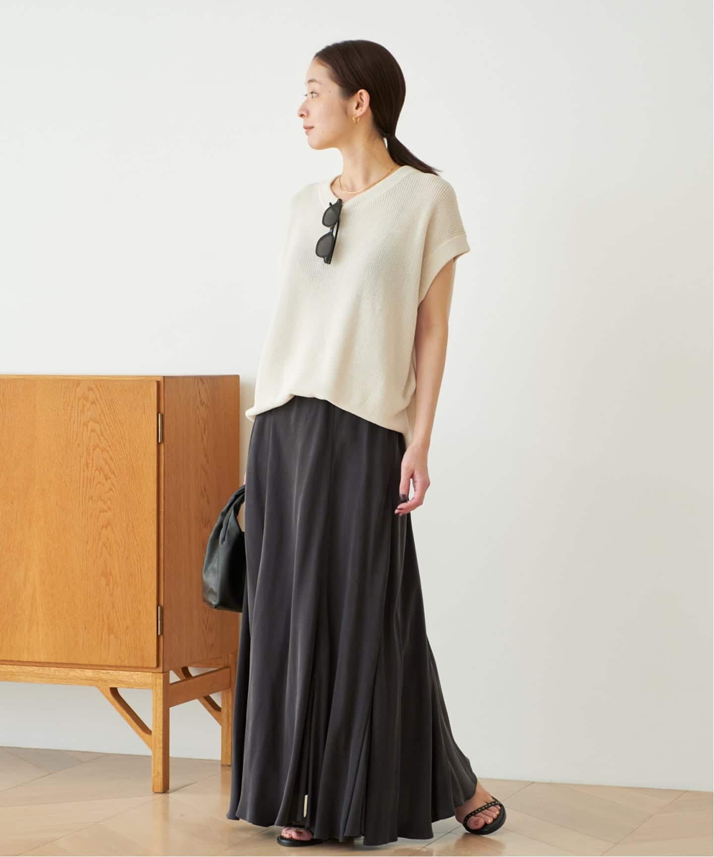 WEB限定追加予約》Washable Fibril ロングスカート（ロング・マキシ丈