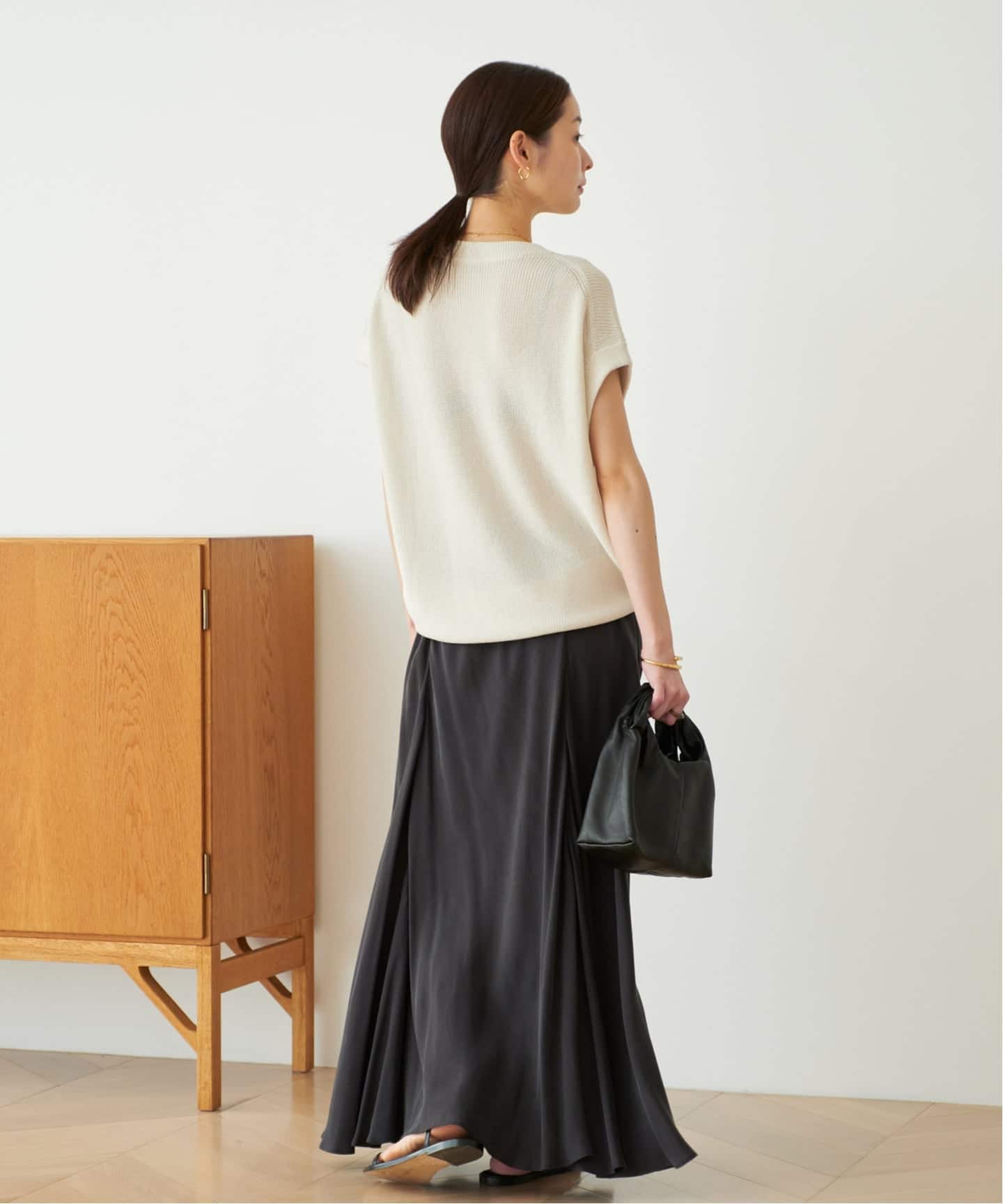 WEB限定追加予約》Washable Fibril ロングスカート（ロング・マキシ丈