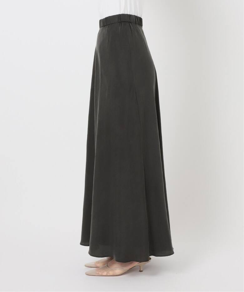 追加》Washable Fibril Drape スカート（ロング・マキシ丈スカート 