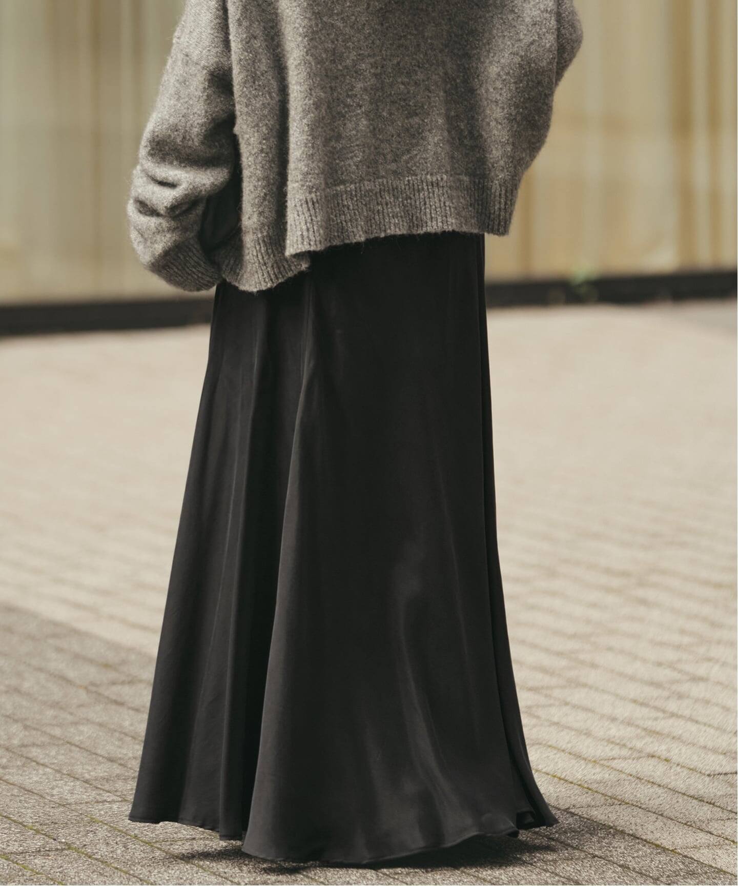 追加予約》Washable Fibril フレア スカート（ロング・マキシ丈