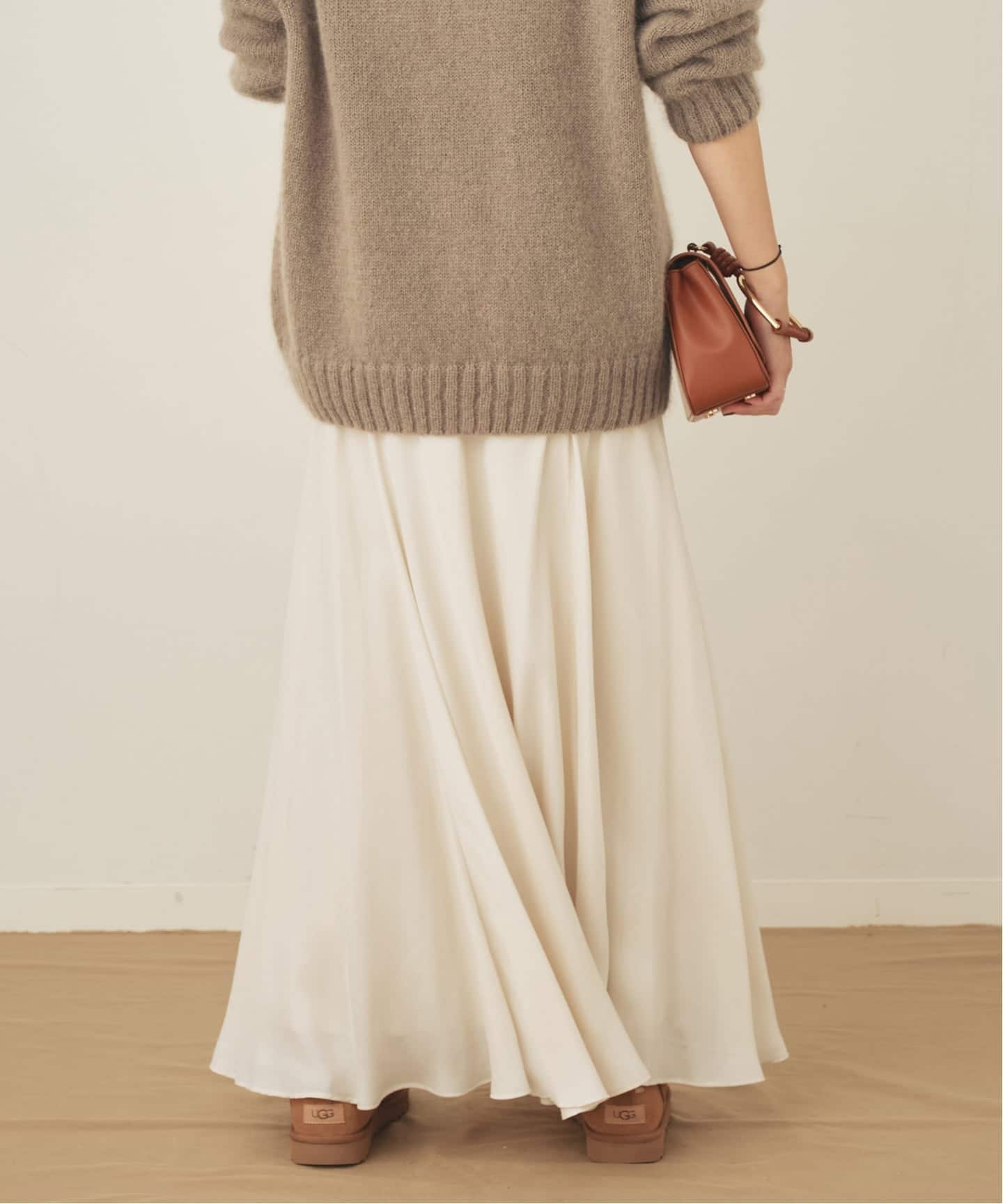 追加予約》Washable Fibril フレア スカート（ロング・マキシ丈