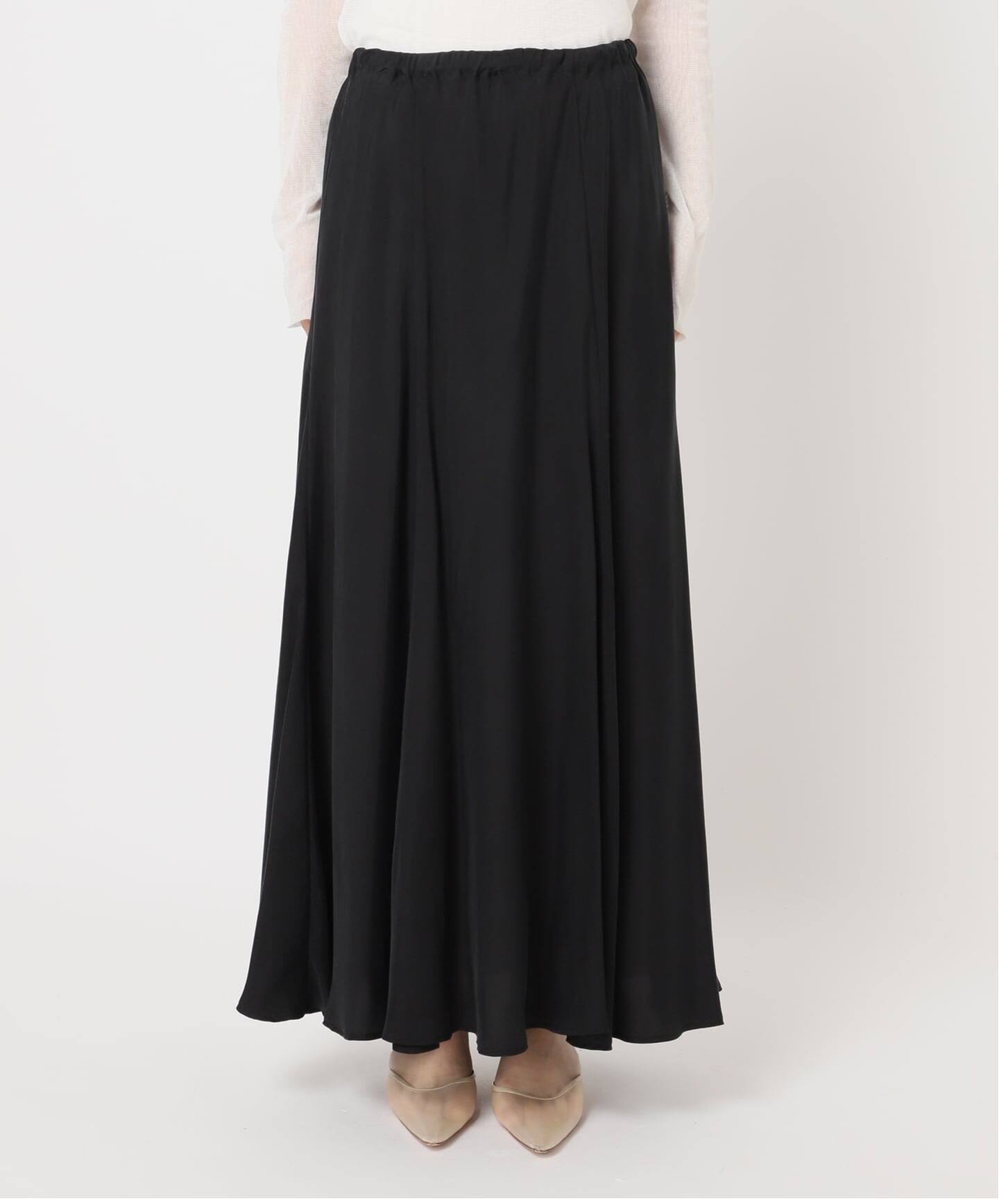 追加》Washable Fibril フレア スカート（ロング・マキシ丈スカート