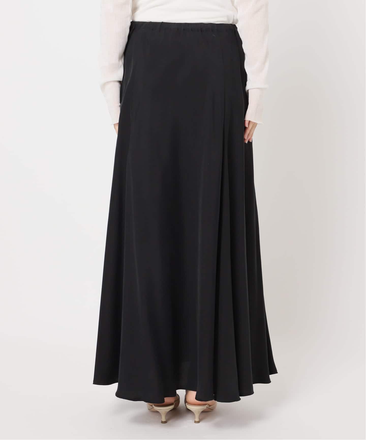 追加予約》Washable Fibril フレア スカート（ロング・マキシ丈