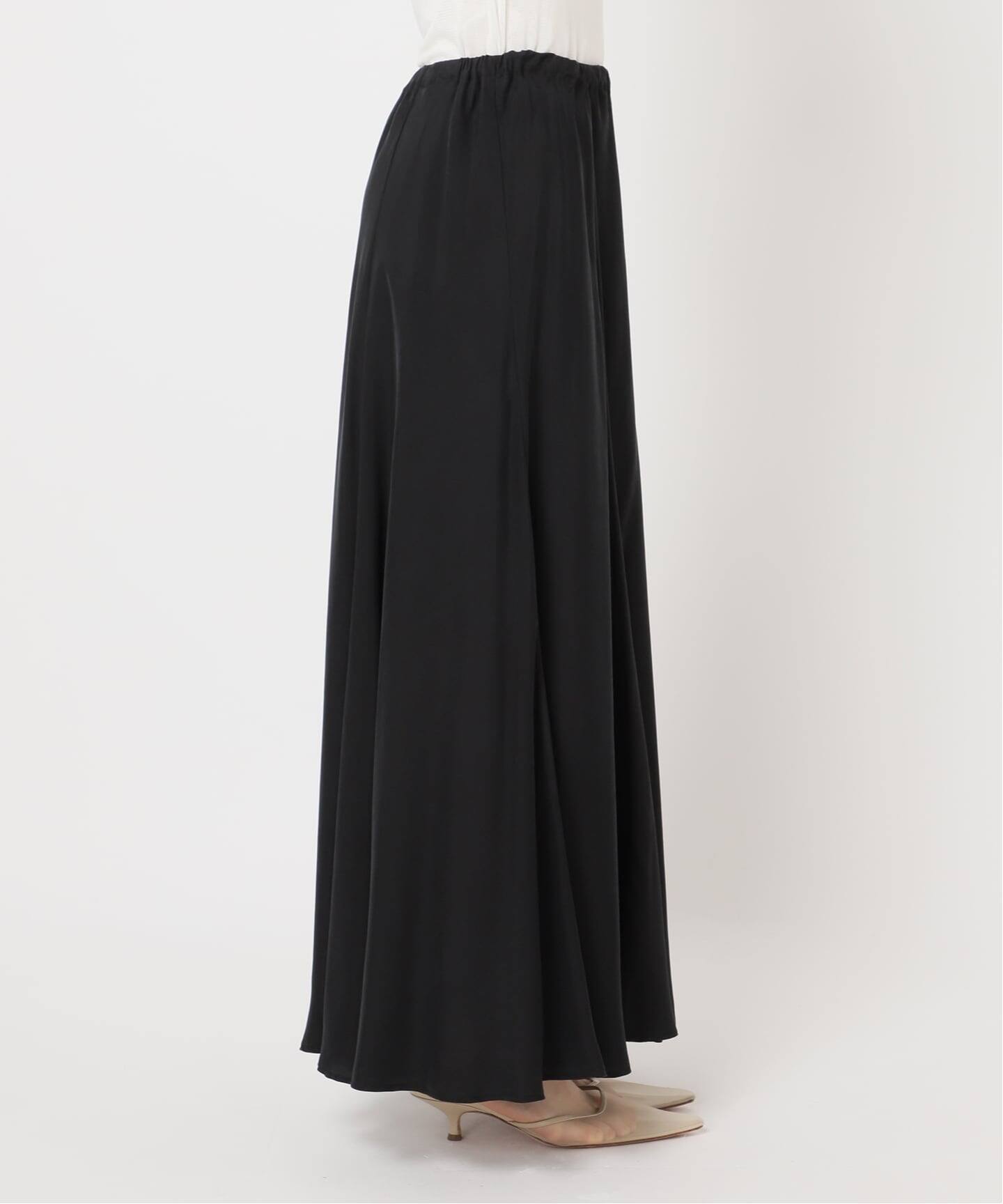 追加》Washable Fibril フレア スカート（ロング・マキシ丈スカート
