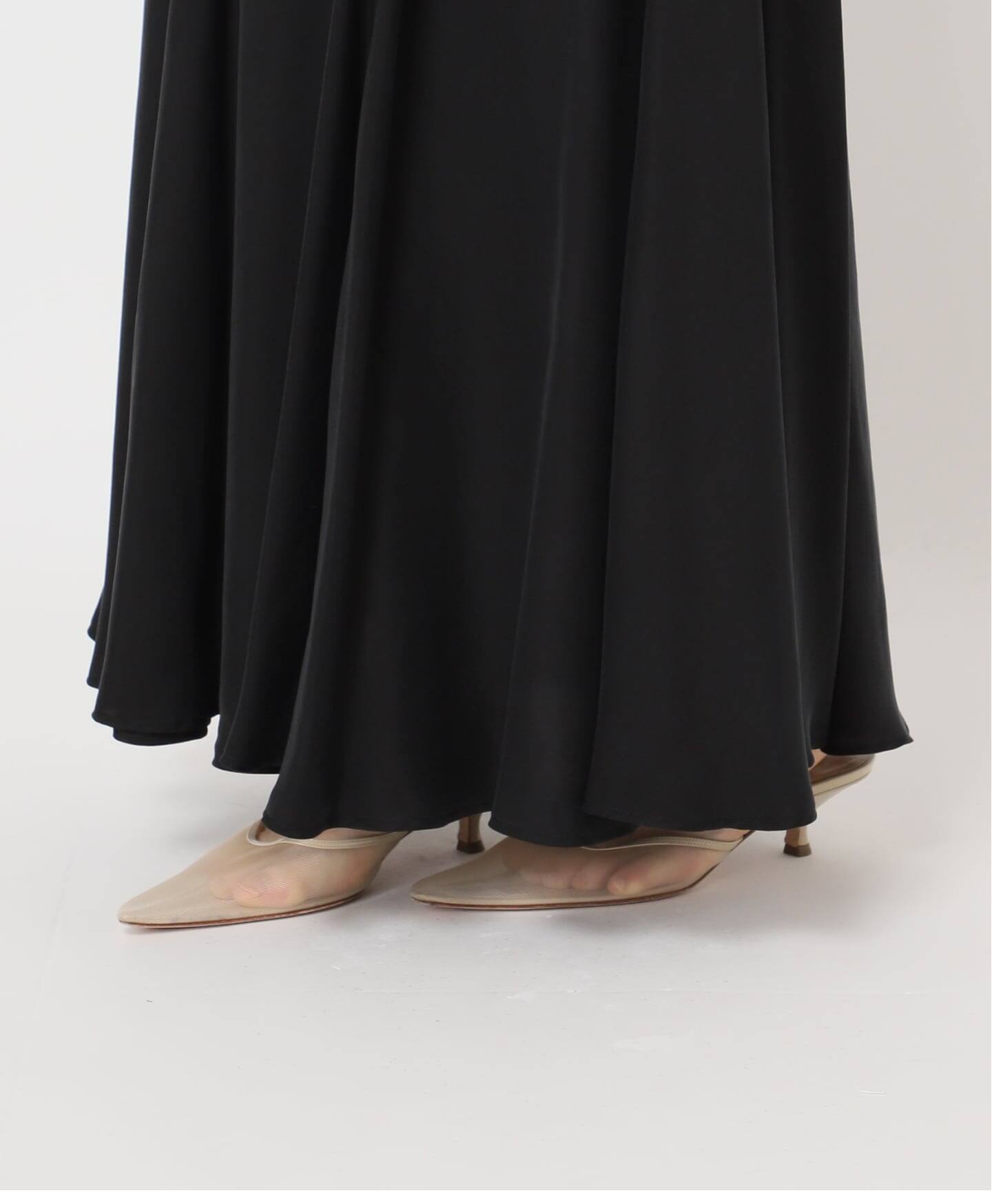 追加》Washable Fibril フレア スカート（ロング・マキシ丈スカート