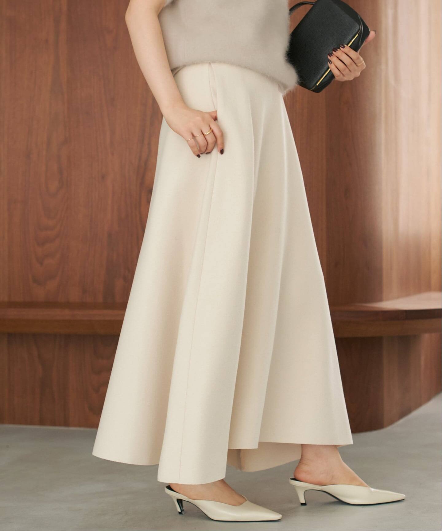 メルトンフレア スカート（ロング・マキシ丈スカート）｜Plage