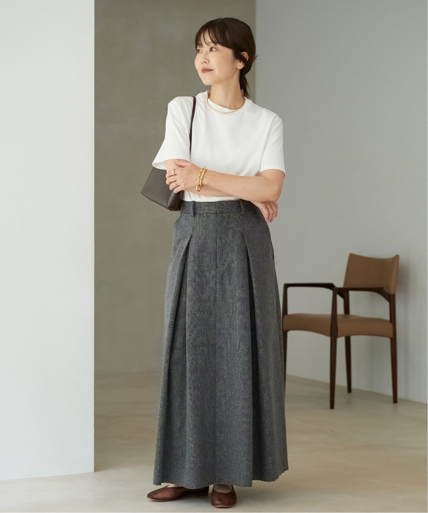 【新品未使用】Plage R’IAM TWEEDボンディング スカート 38 追加予約》R'IAM TWEEDボンディング スカート（ロング・マキシ丈