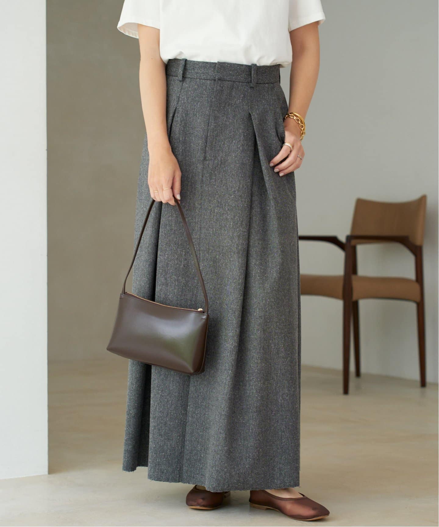 Plage R'IAM TWEEDボンディング スカート 36