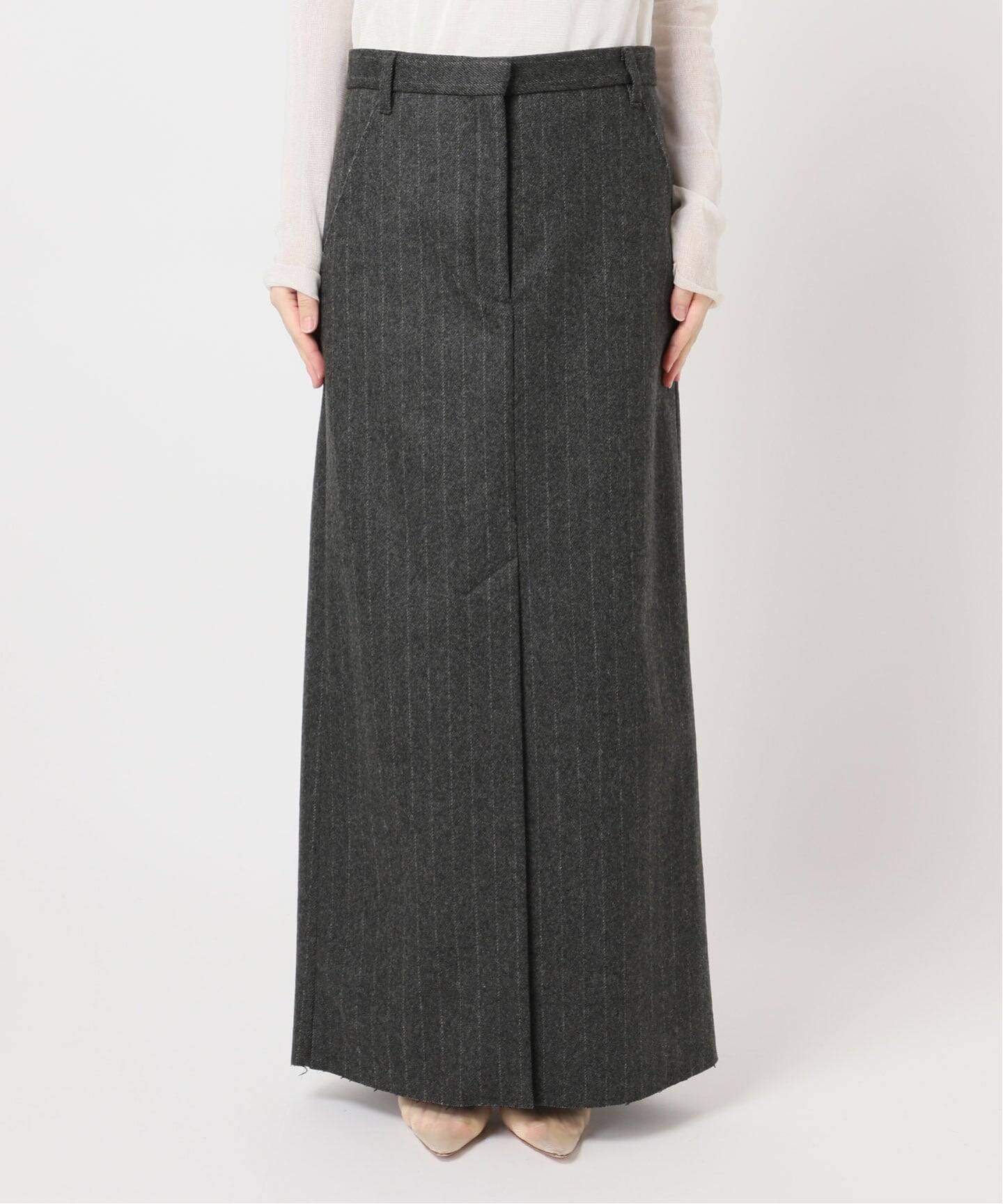 R'IAM メルトンストライプ スカート（ロング・マキシ丈スカート