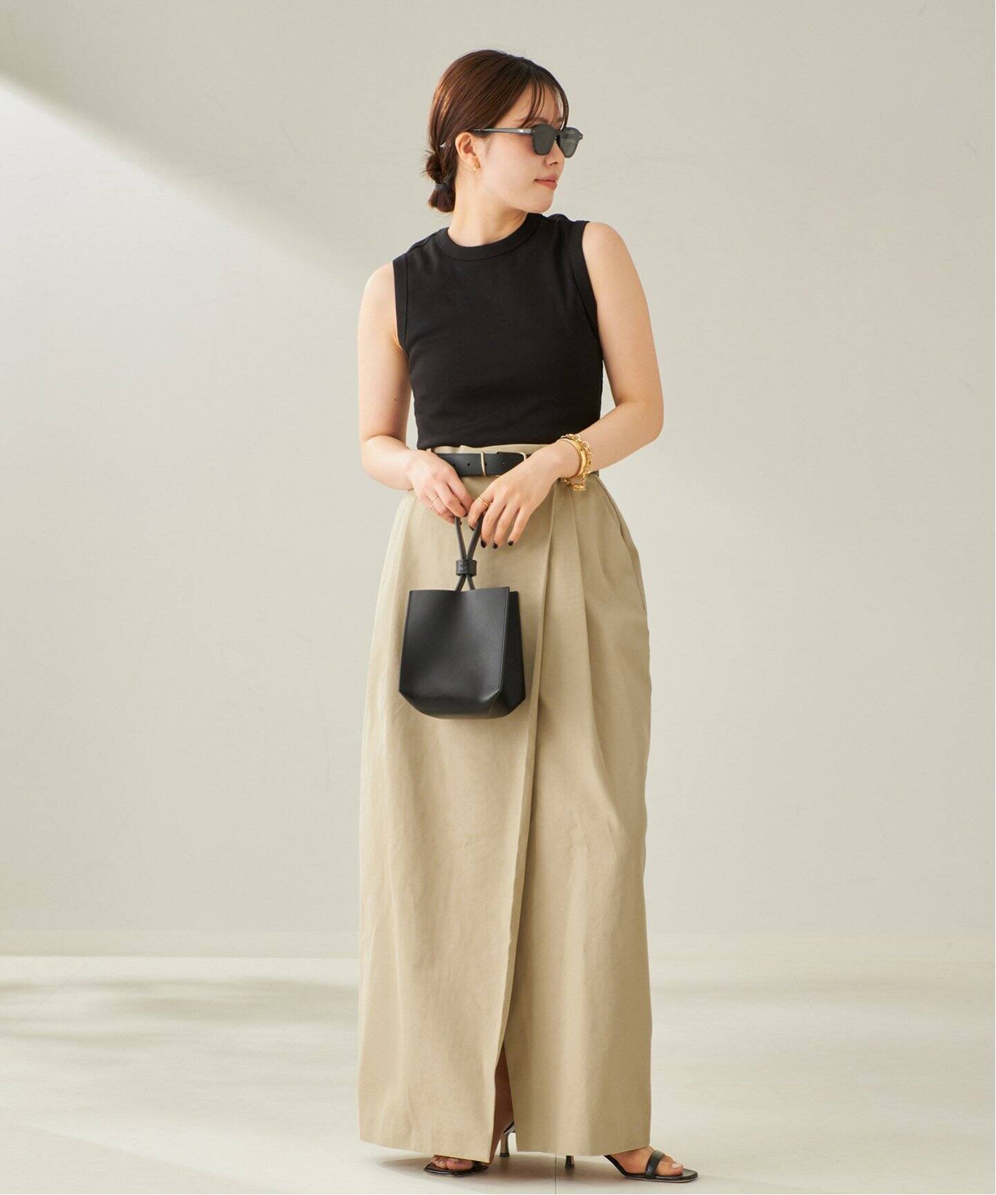 R'IAM plage タックドスカート 38 R'IAM タックドスカート（ロング・マキシ丈スカート）｜Plage