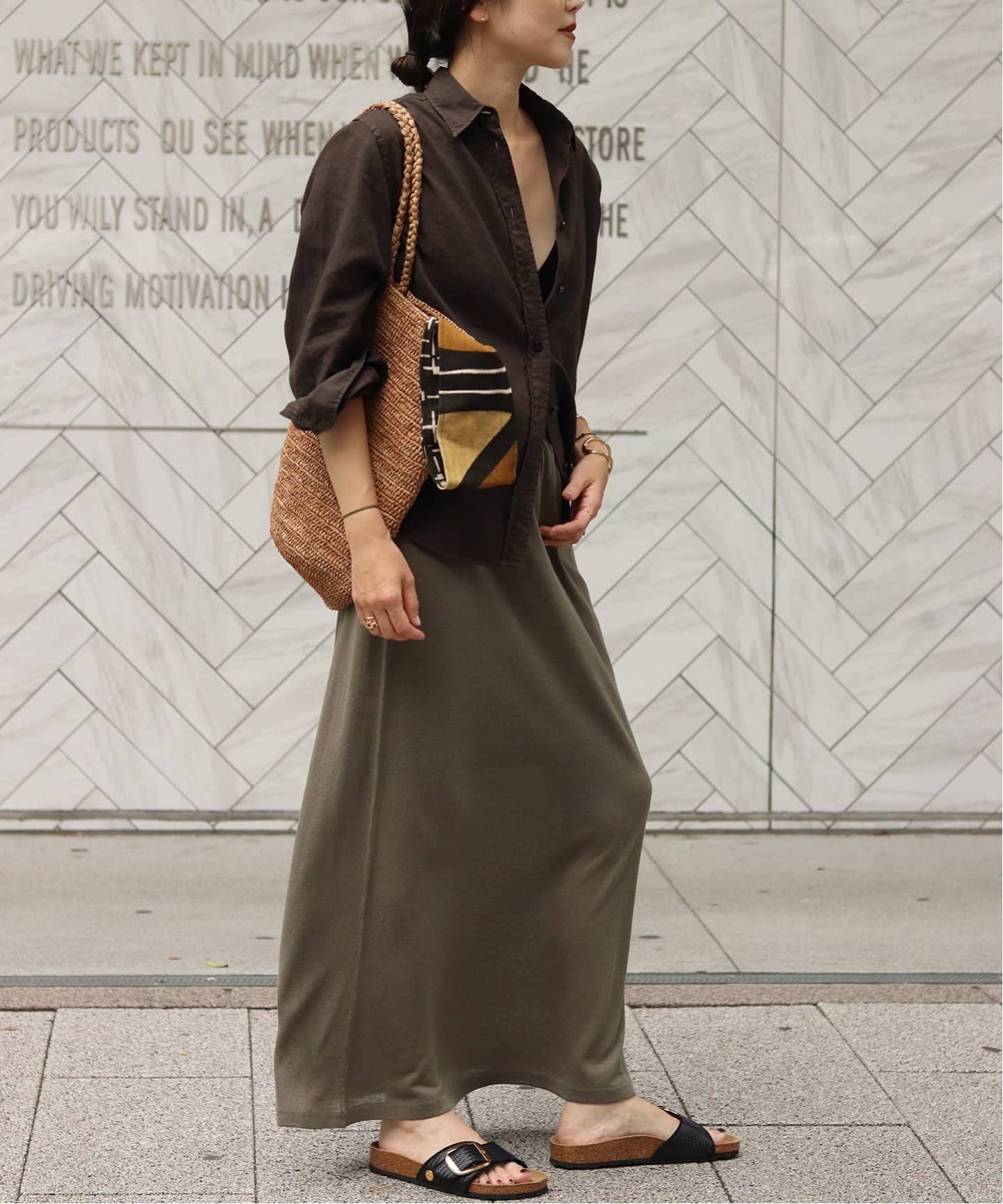 silk/linen long スカート（その他スカート）｜Plage