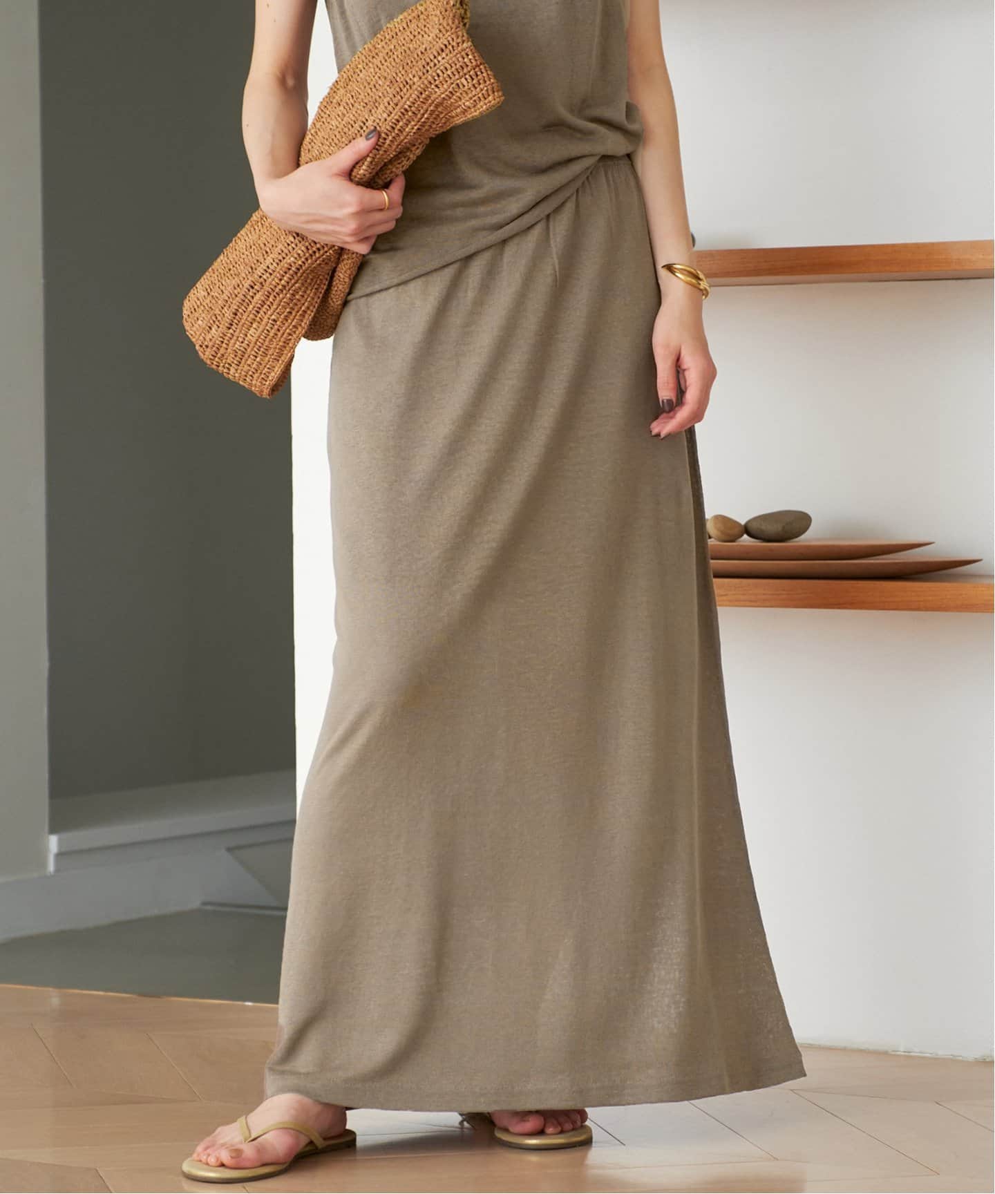 plage silk/linen long スカート silk/linen long スカート（その他スカート）｜Plage（プラージュ）の