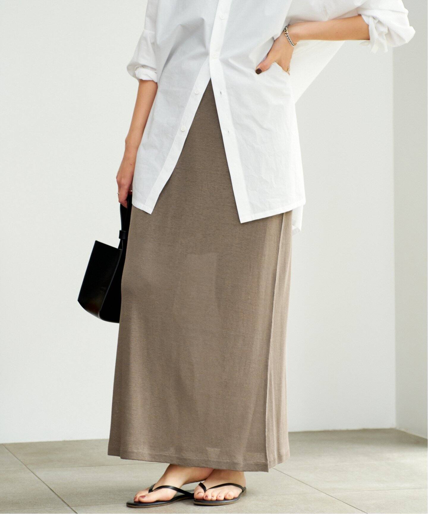 Plage ロングスカート ベイクルーズ silk/linen long スカート（その他スカート）｜Plage