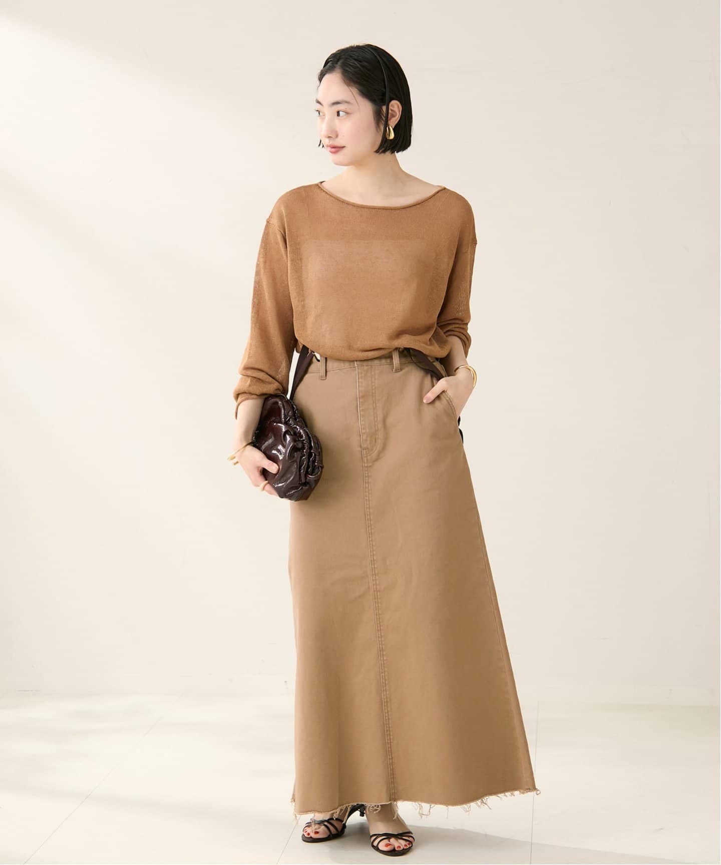 美品♡plage チノスカート　ベージュ　36 plage（プラージュ）の「《追加》GIRL チノスカート（スカート