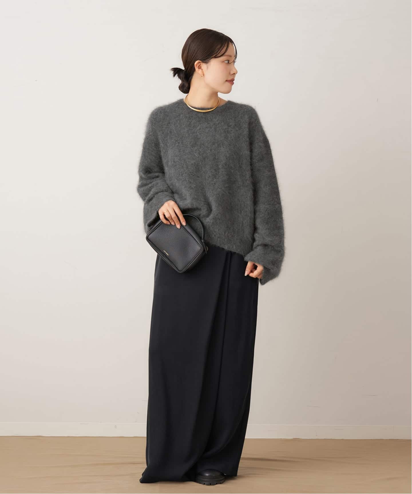 予約》cupura satin wrap スカート（ロング・マキシ丈スカート