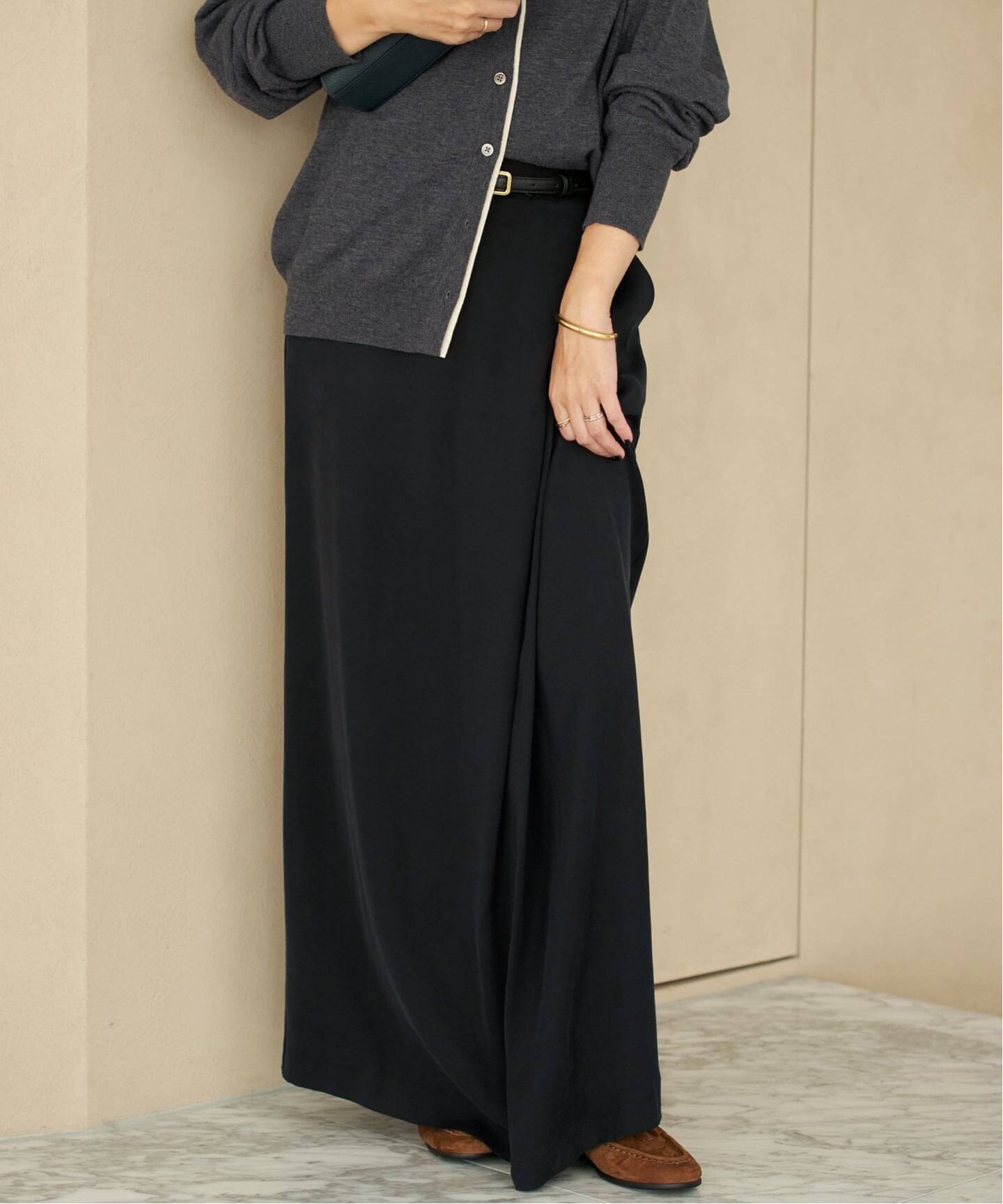 cupura satin wrap スカート（ロング・マキシ丈スカート）｜Plage