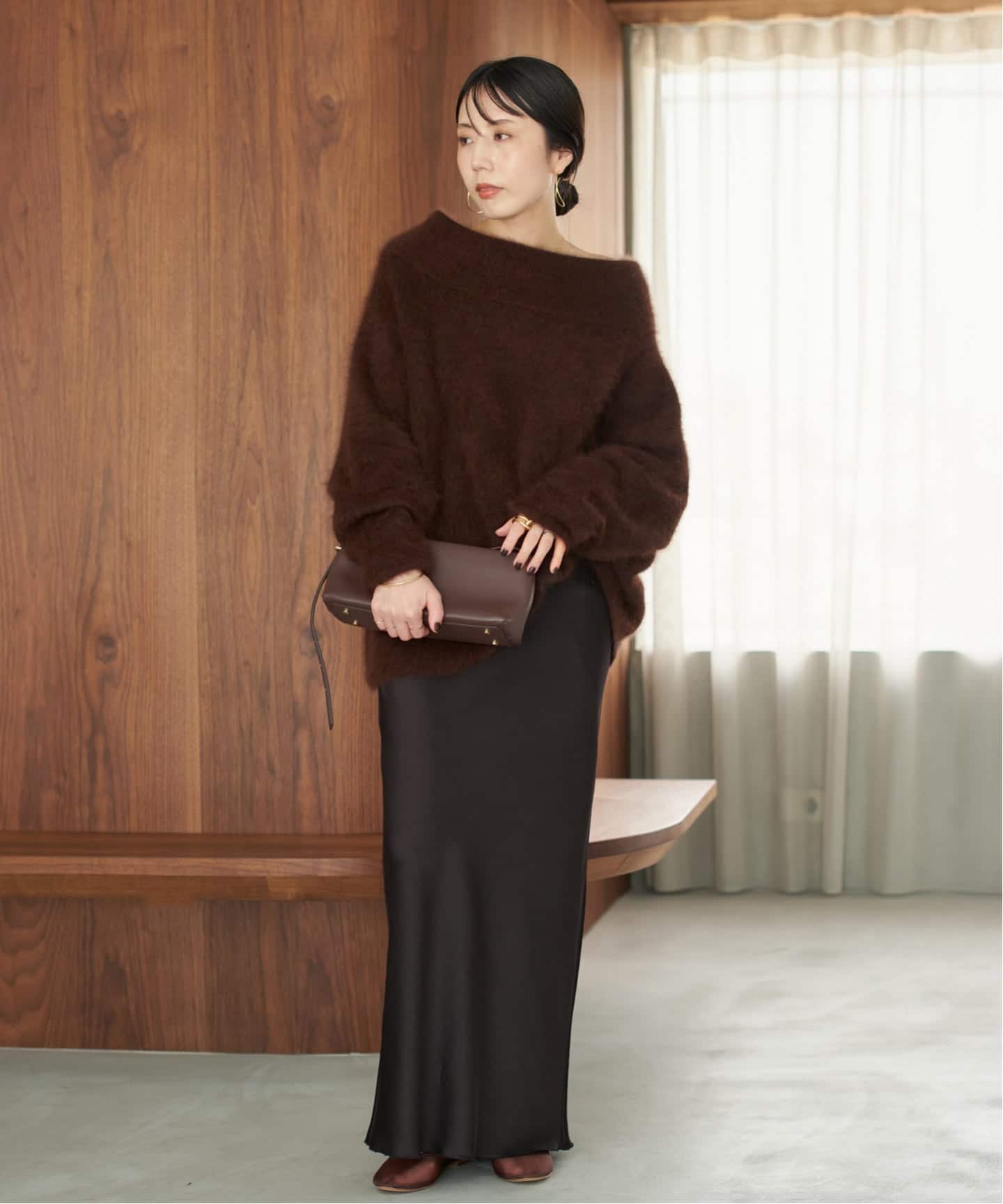 Plageプラージュ タイトロングスカート 追加予約》vintage satin tight スカート（ロング・マキシ丈