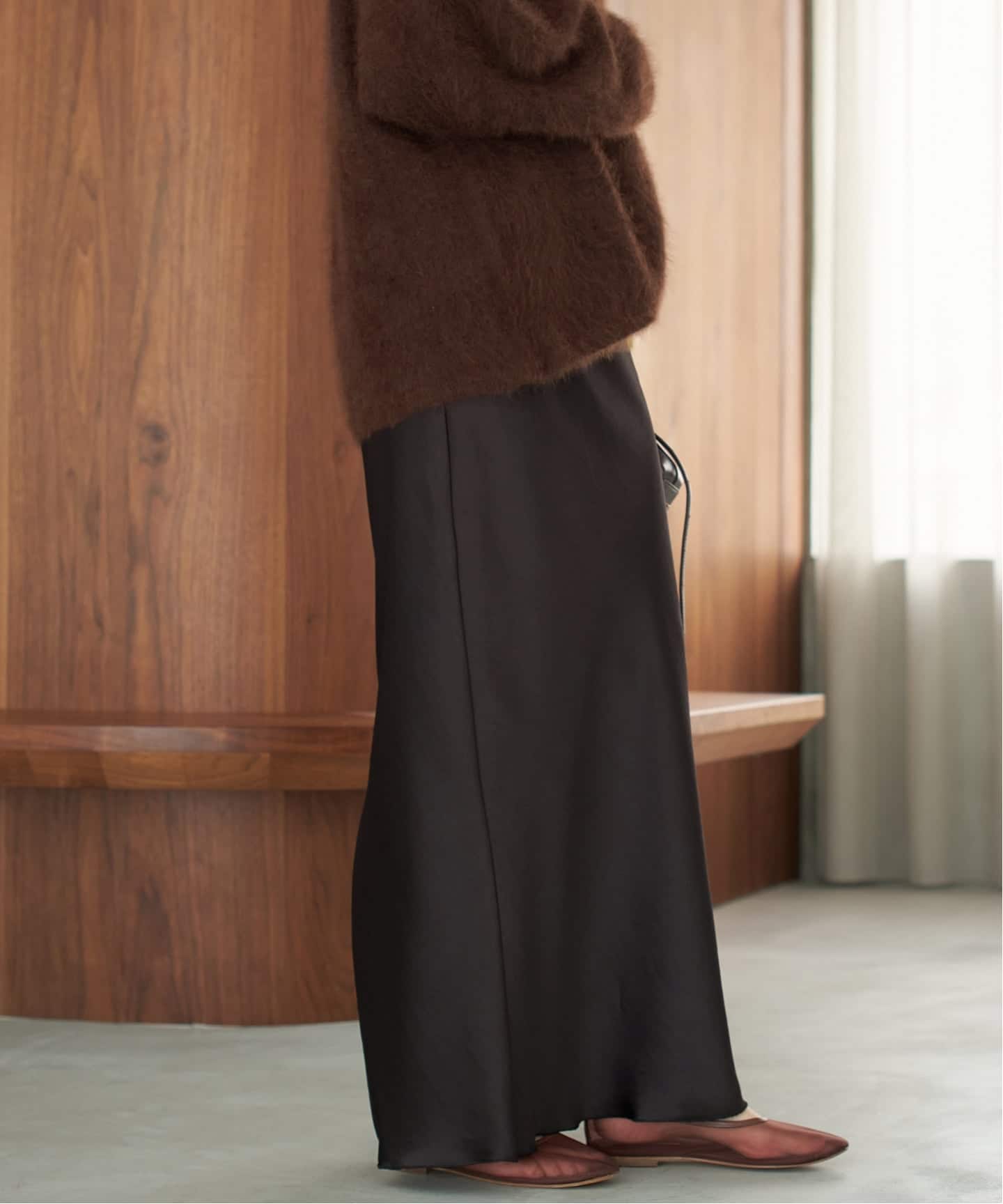 追加》vintage satin tight スカート（ロング・マキシ丈スカート