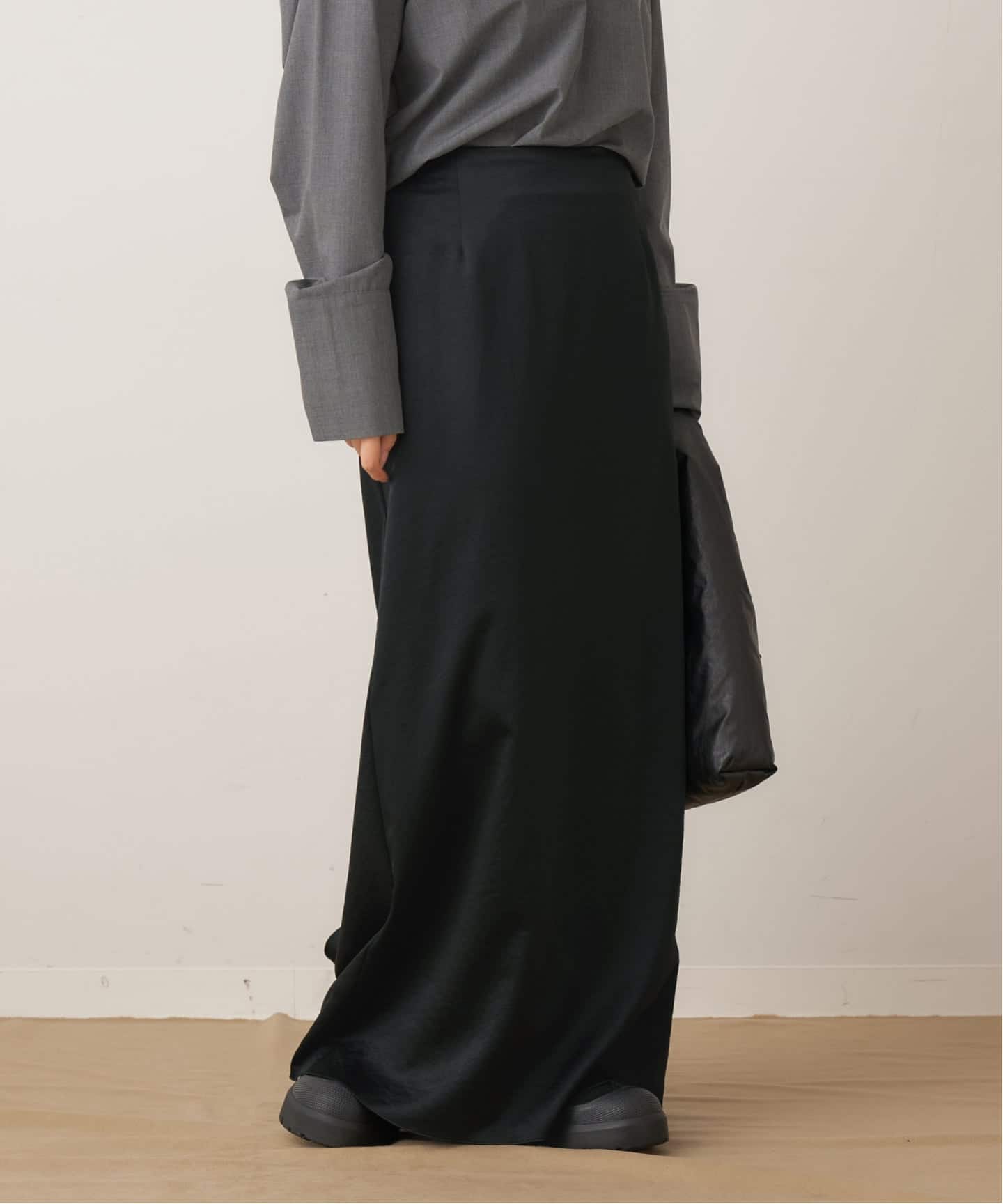 crush satin minimal スカート（ロング・マキシ丈スカート）｜Plage