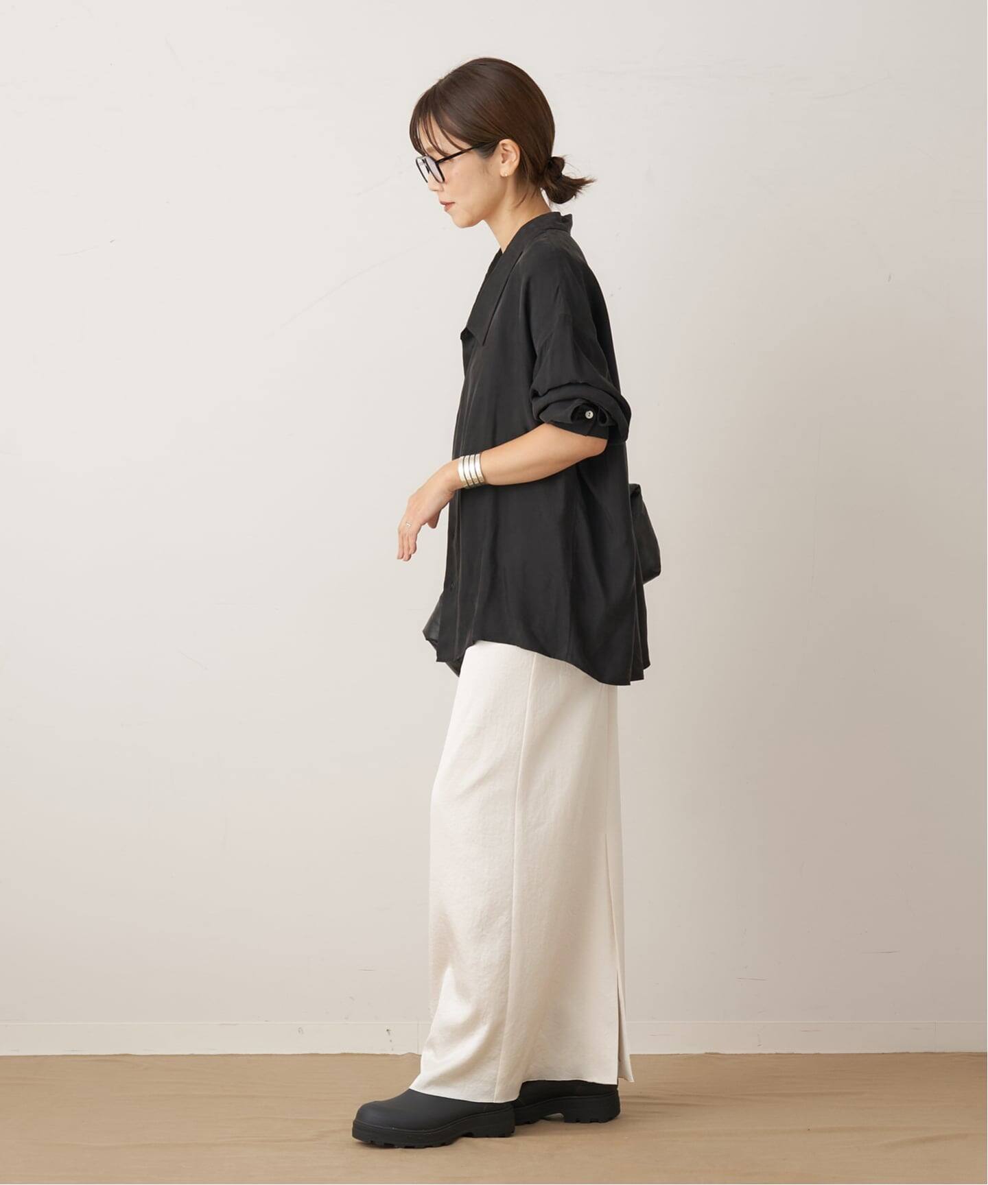 crush satin minimal スカート（ロング・マキシ丈スカート）｜Plage