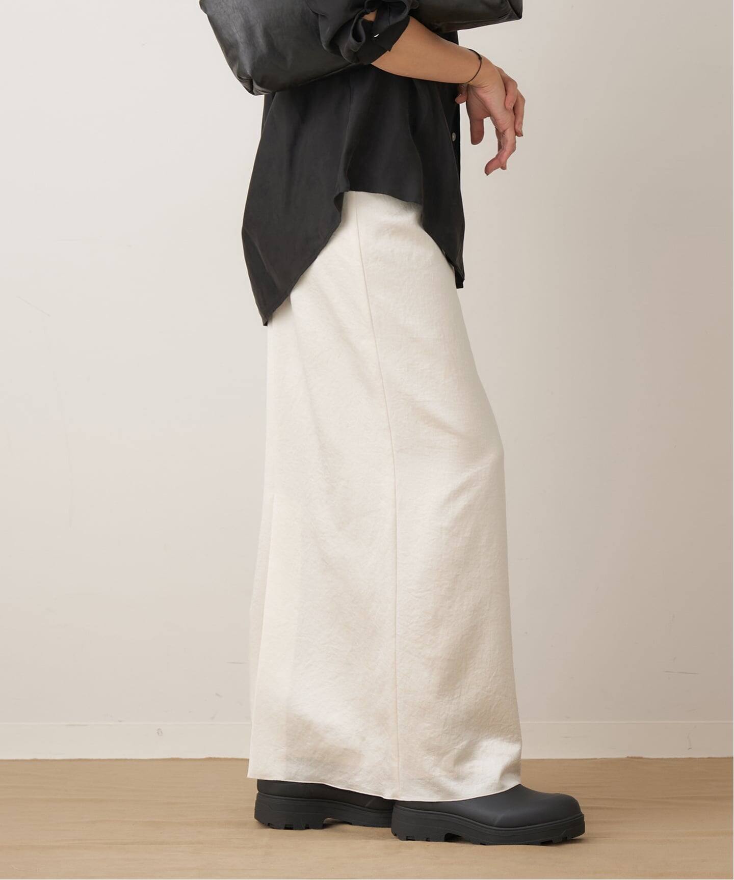 plage crush satin minimal スカート crush satin minimal スカート（ロング・マキシ丈スカート）｜Plage
