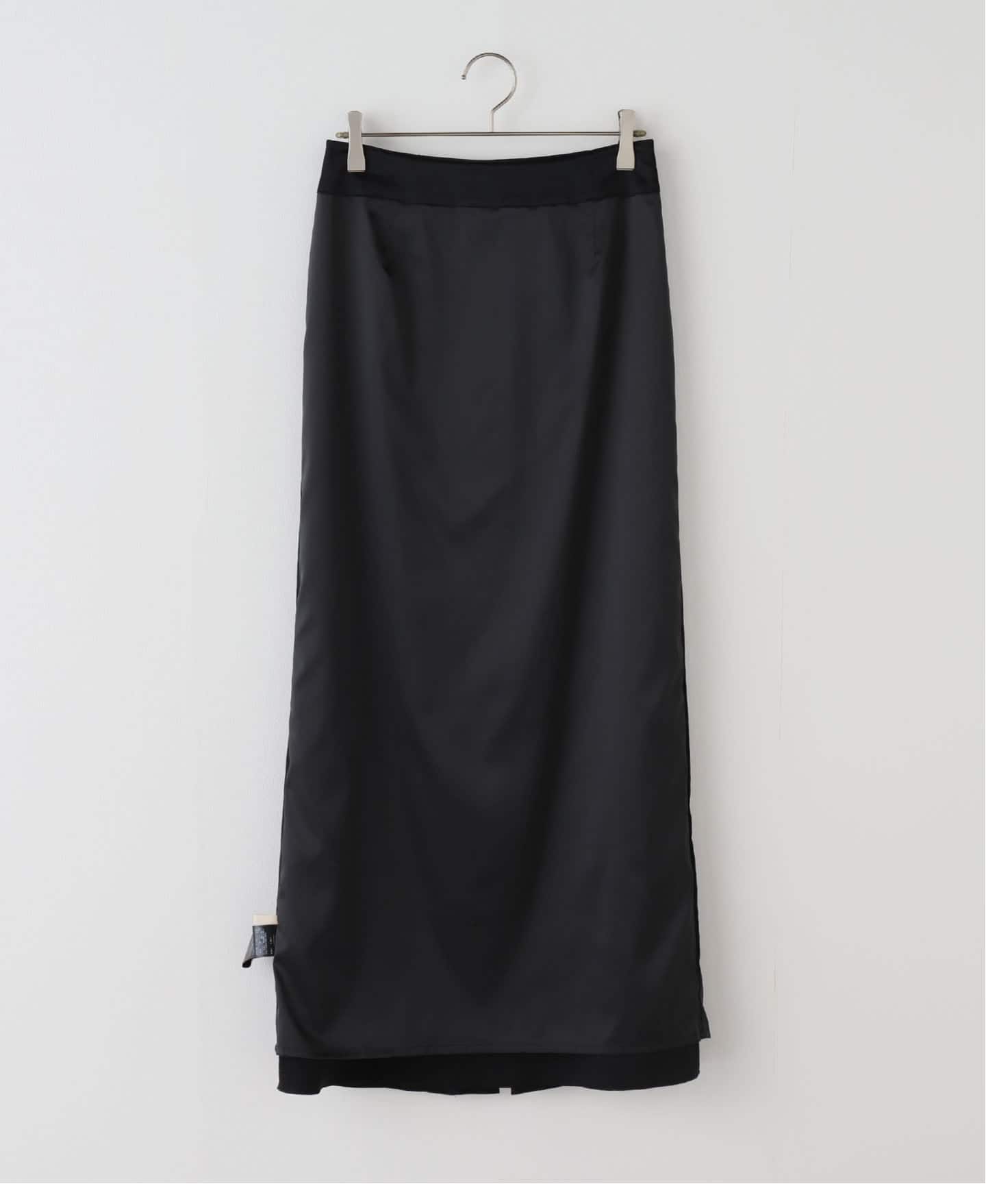 【試着のみ】Plage crush satin minimal スカートブラック crush satin minimal スカート（ロング・マキシ丈スカート