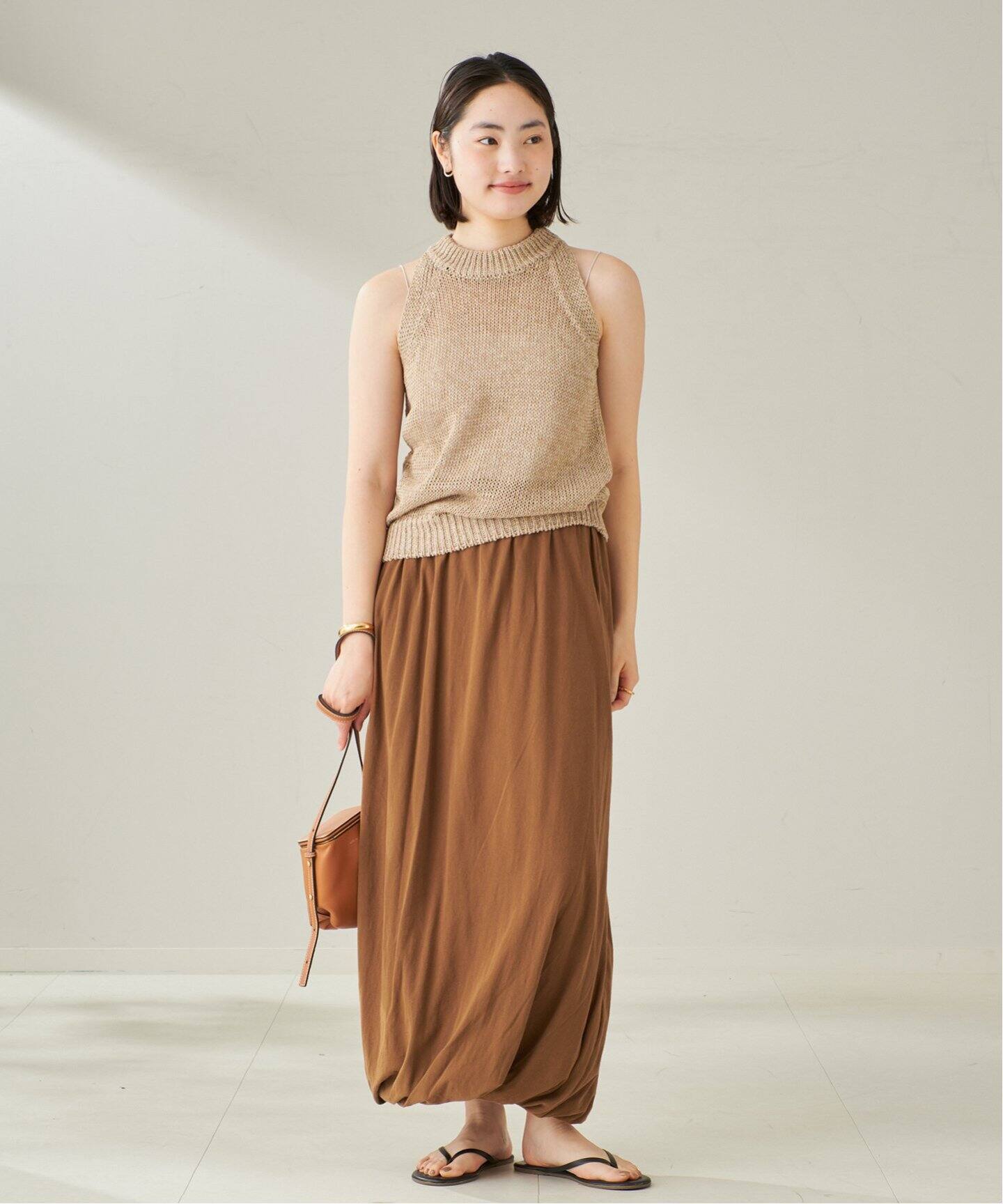 Plage 25SS JERSEY BALOON スカート キャメル M プラージュ Plage JERSEY BALOON スカート （キャメル