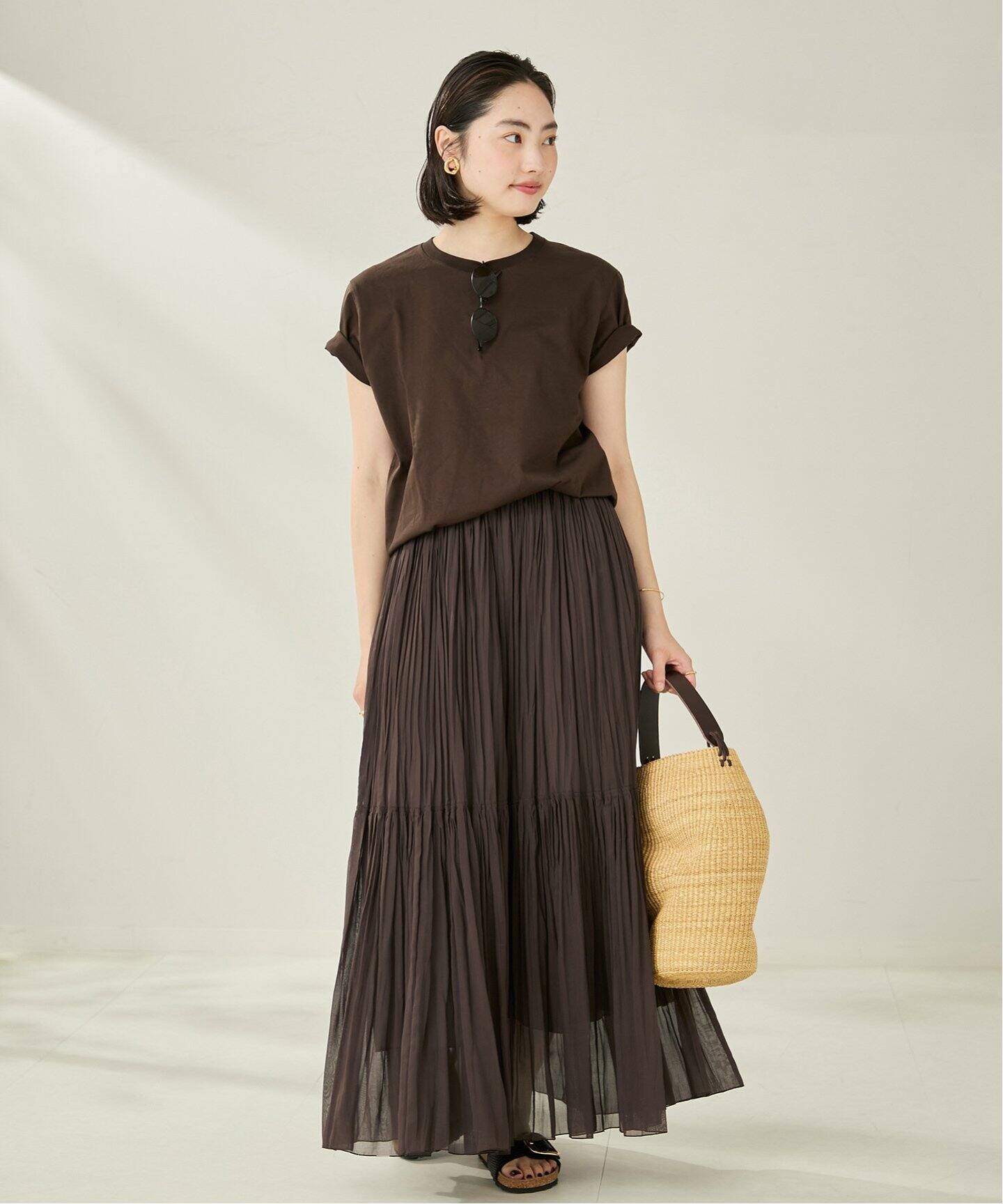 TIERED PLEATS スカート（ロング・マキシ丈スカート）｜Plage