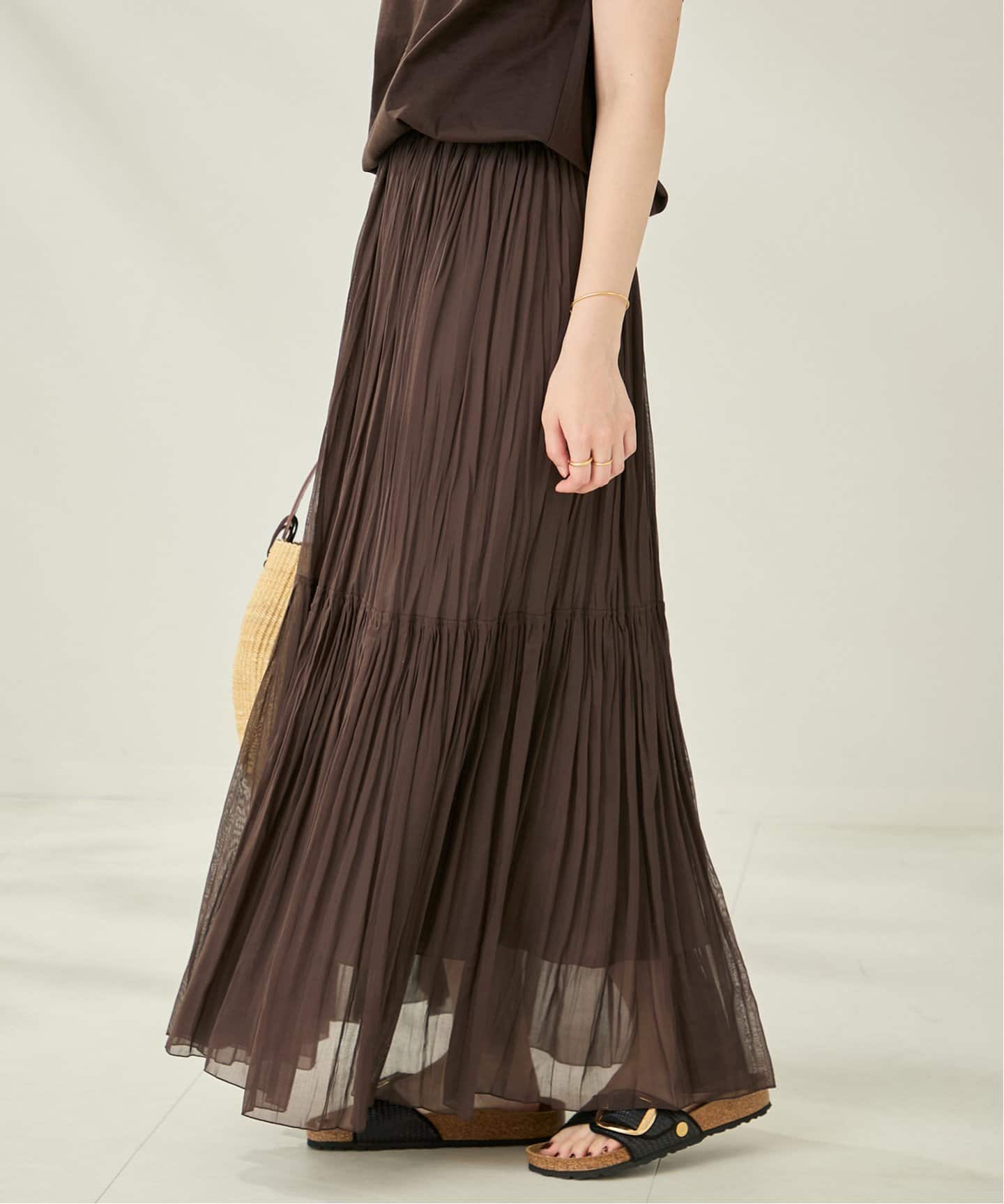 新品☆Plage Georgette Tiered スカート　プラージュ TIERED PLEATS スカート（ロング・マキシ丈スカート）｜Plage
