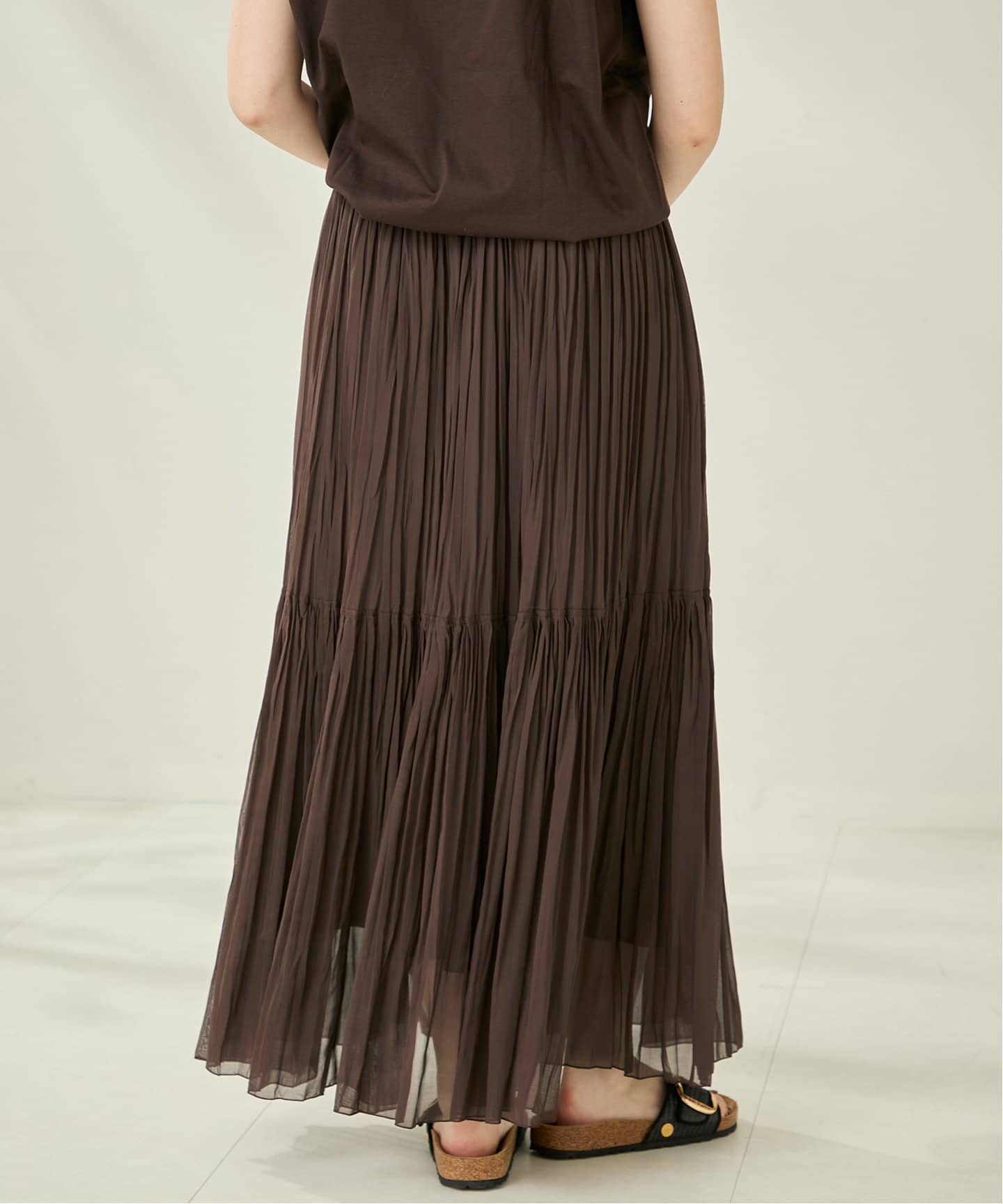 plage TIERED PLEATS スカート TIERED PLEATS スカート（ロング・マキシ丈スカート）｜Plage