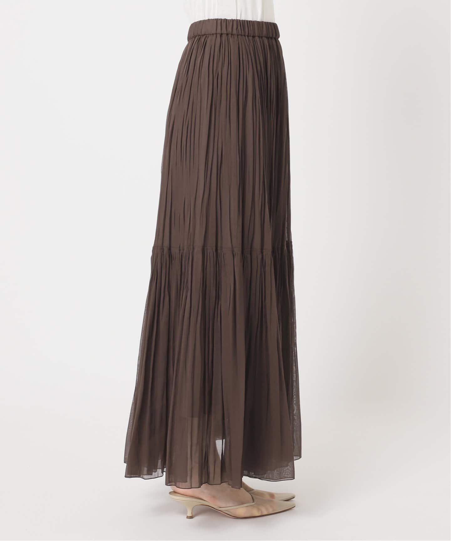 TIERED PLEATS スカート（ロング・マキシ丈スカート）｜Plage