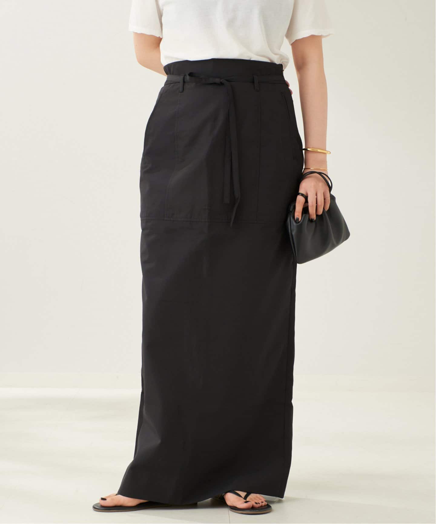 plage CASH TOUCH flare スカート　ネイビー plage｜sheer wrap スカート | Rakuten Fashion(楽天