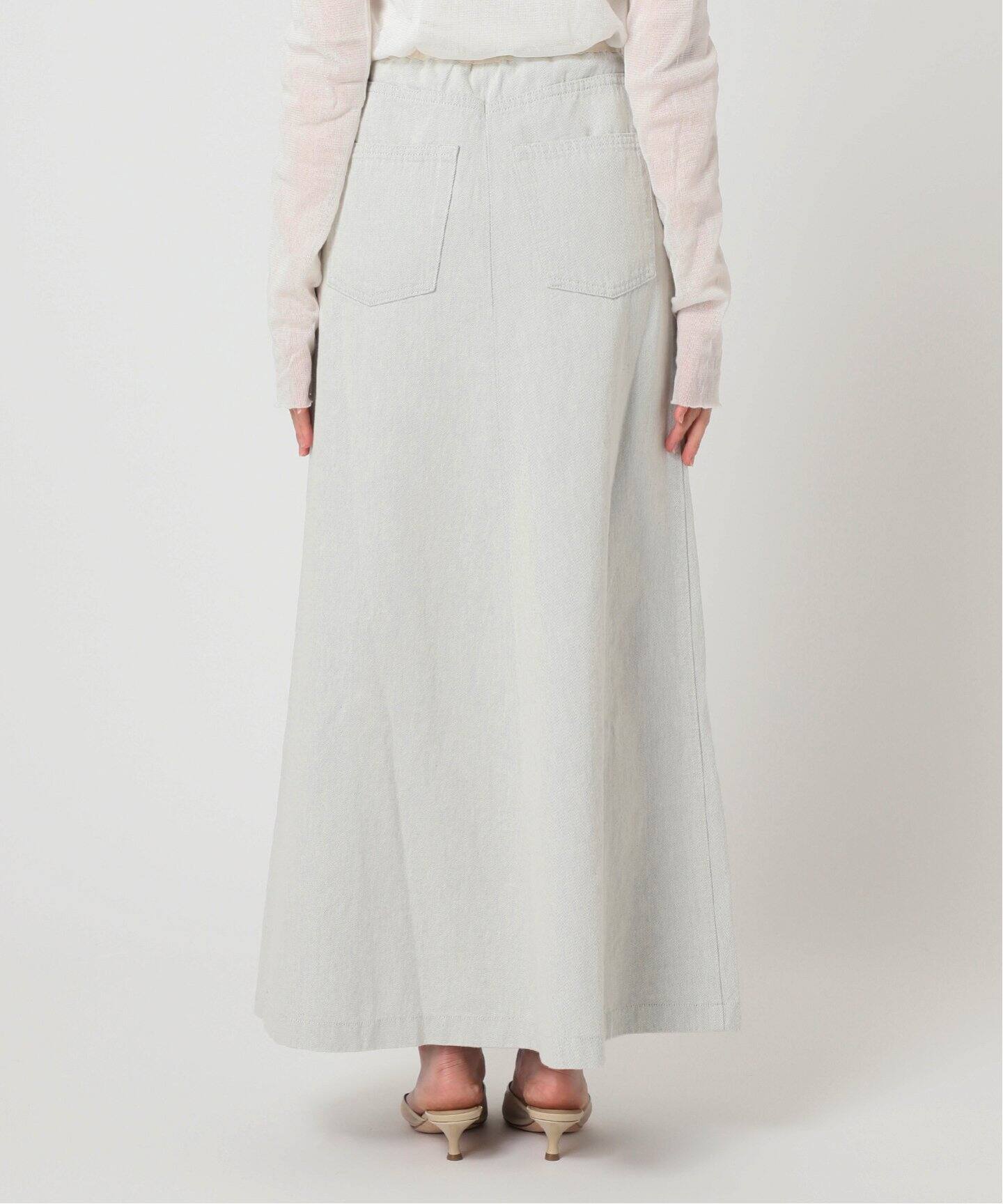 新品 BASERANGE ベースレンジ 25SS ARTHUR SKIRT デニムマキシスカート SKAK-DE-SU25 XS ECRU DENIM ロング 定価29,040円 ボトムス BASERANGE / ベースレンジ ARTHUR スカート（デニムスカート）｜Plage