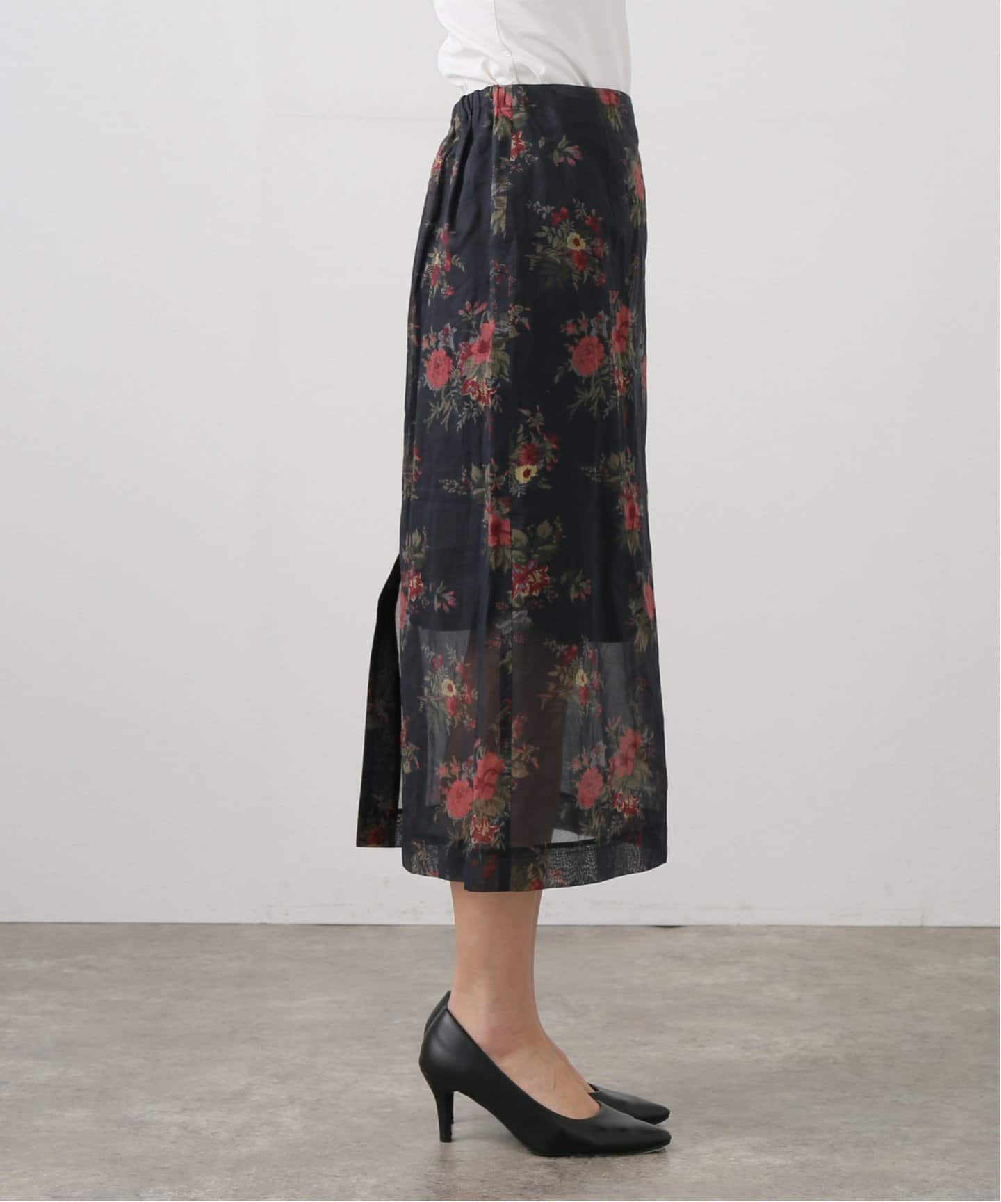 シ*ズ様 JANE SMITH FLOWER PRINT ORGANDY スカー JANE SMITH/ジェーンスミス FLOWER PRINT ORGANDY スカート